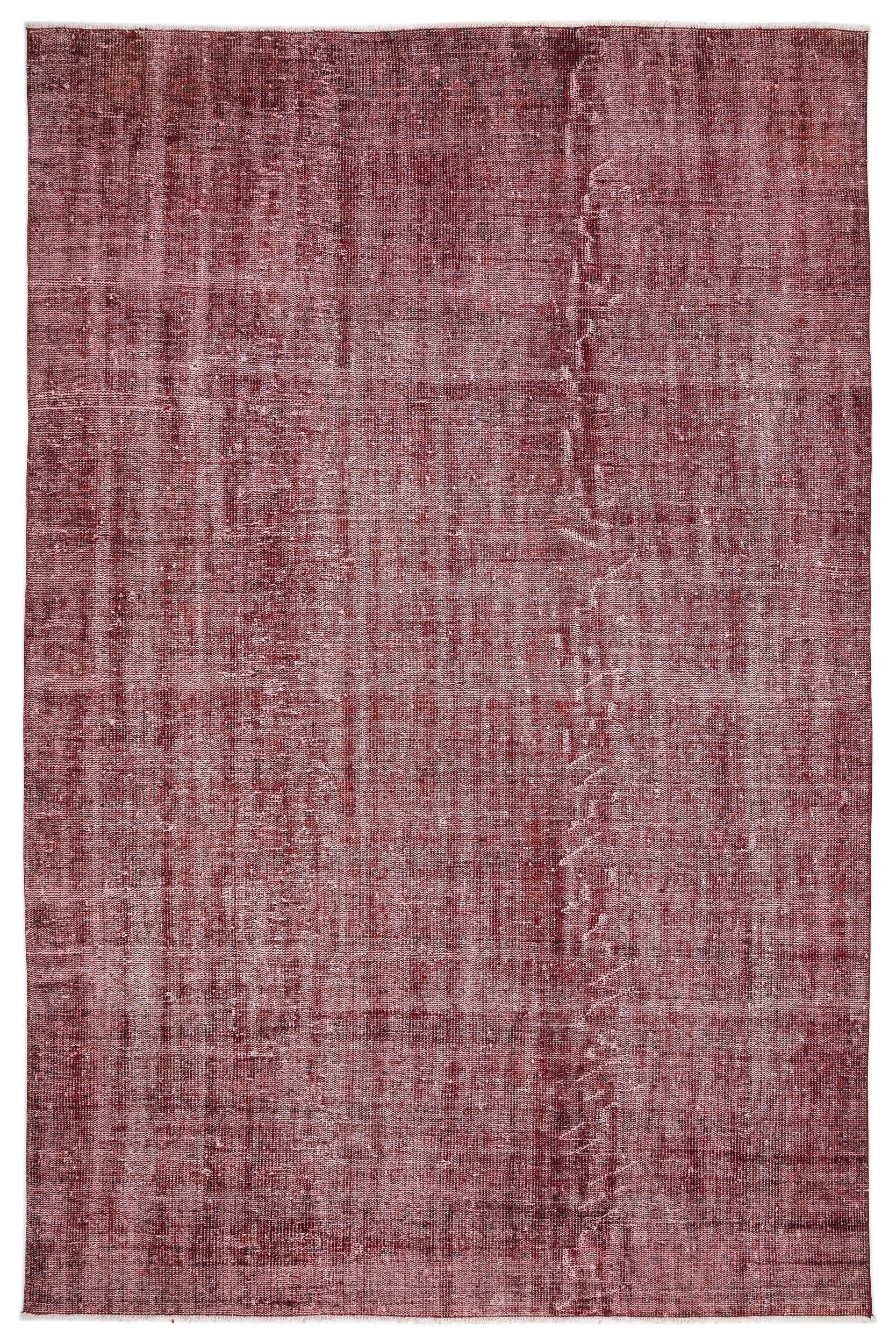 Atina Red Vintage Wool Handmade Area Rug 6'4" x 9'9"