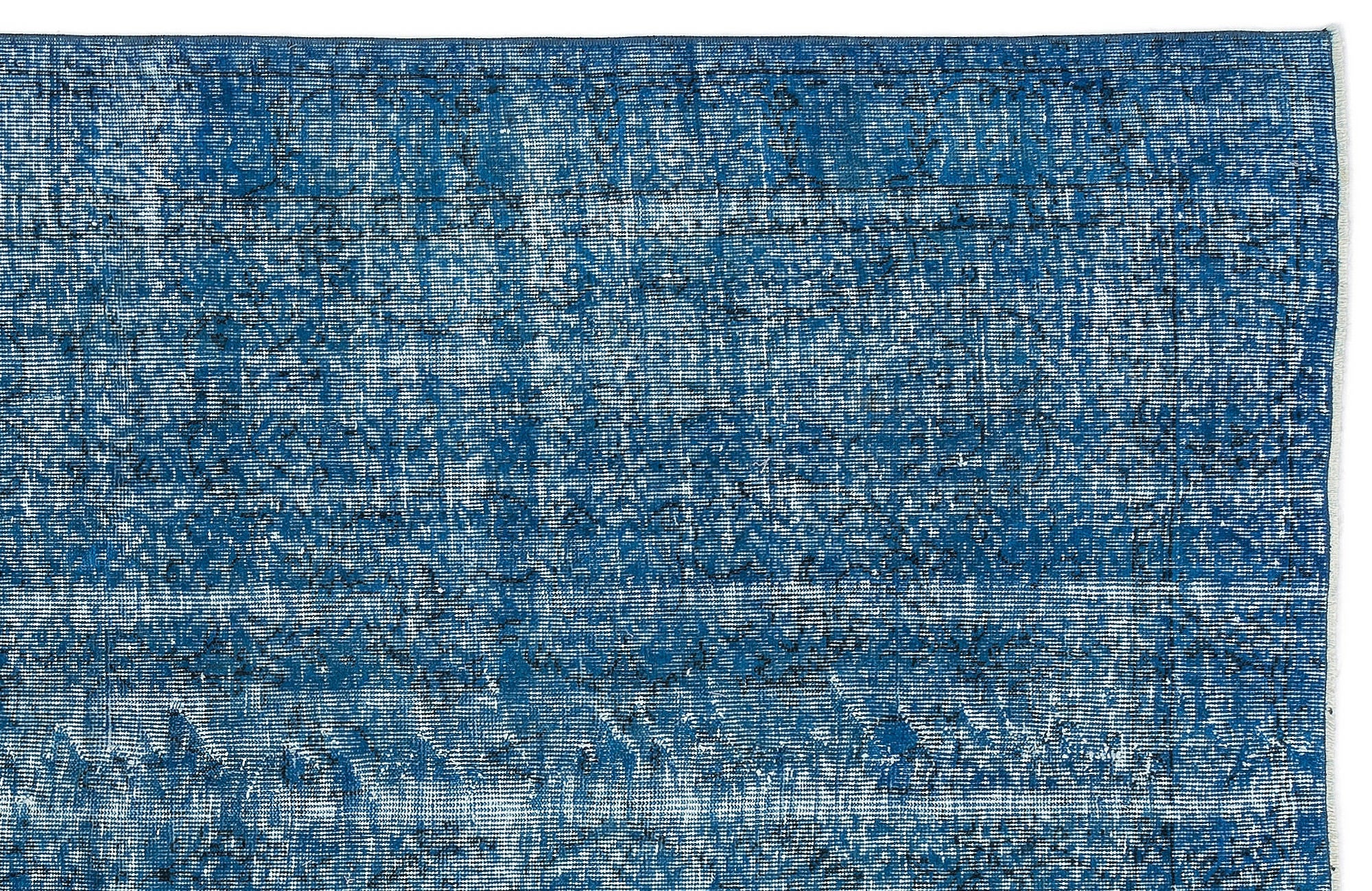 Atina Blue Vintage Wool Handmade Area Rug 5'0" x 8'5"