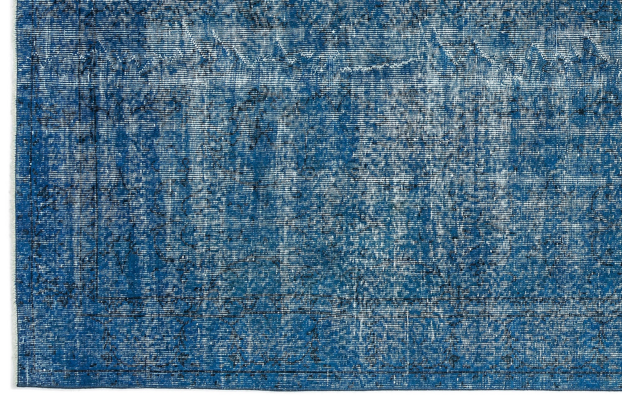 Atina Blue Vintage Wool Handmade Area Rug 5'0" x 8'5"