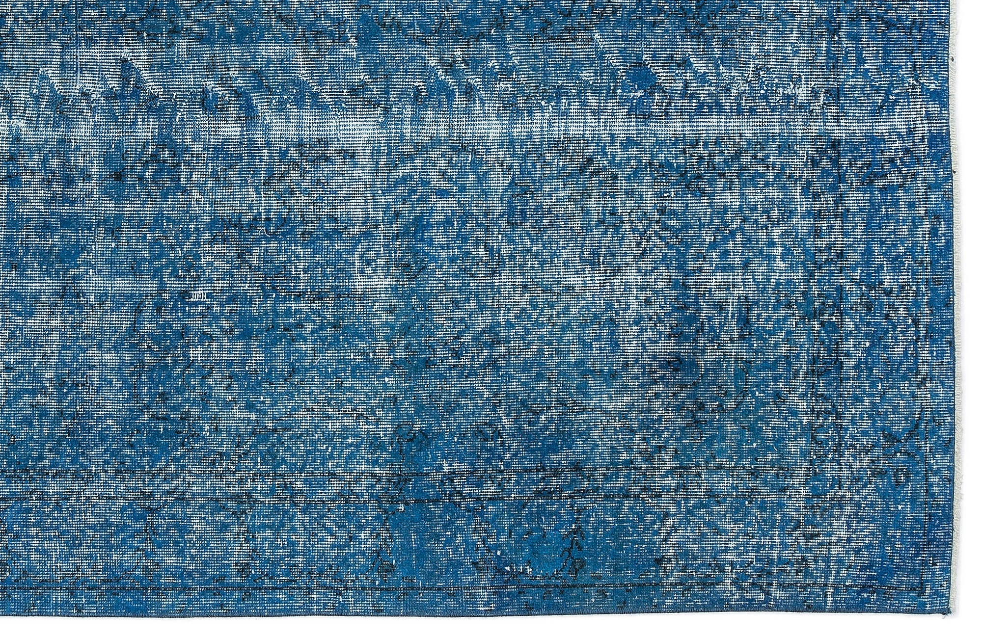 Atina Blue Vintage Wool Handmade Area Rug 5'0" x 8'5"