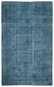 Atina Turquoise Vintage Wool Handmade Area Rug 6'5" x 10'4"