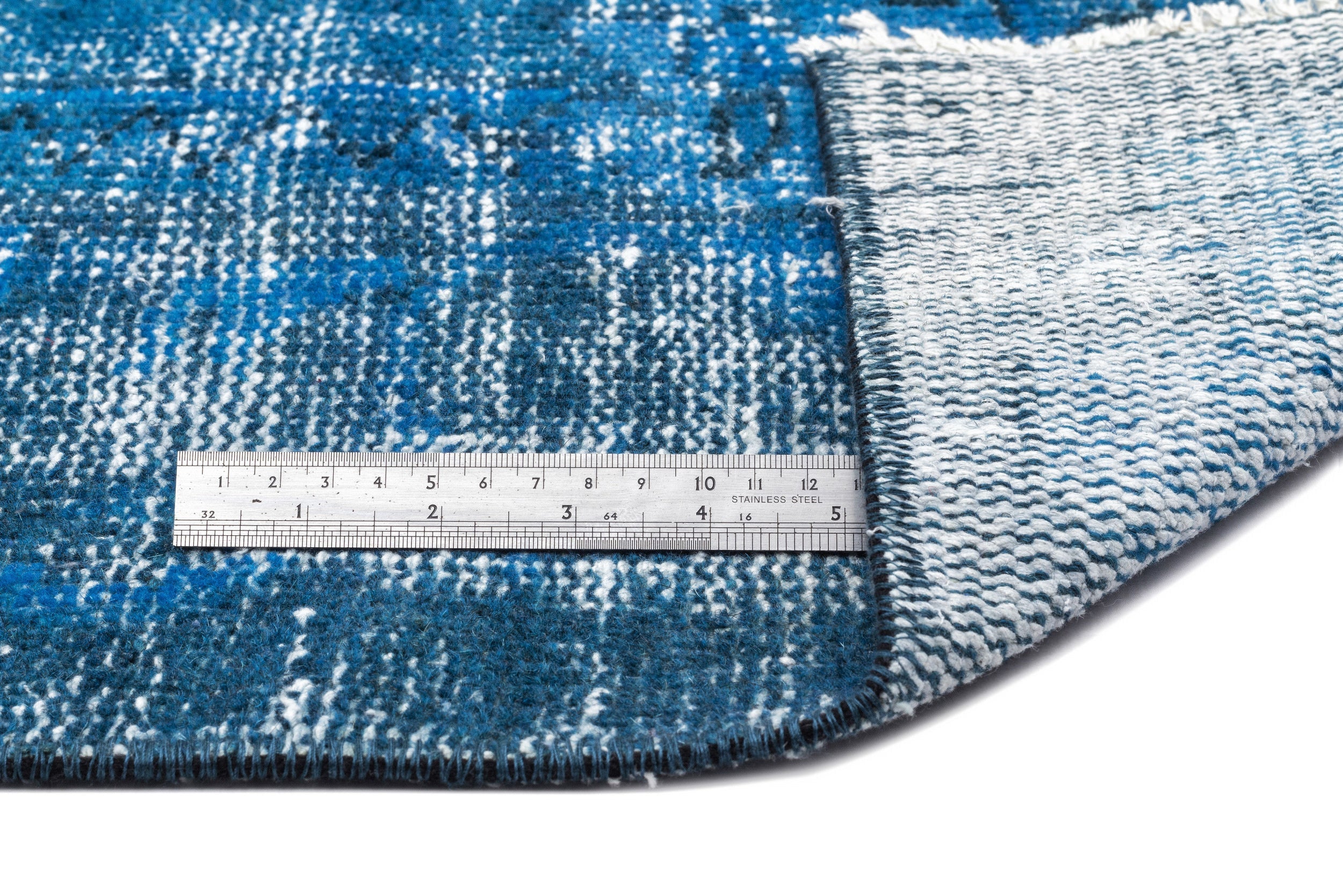 Atina Turquoise Vintage Wool Handmade Area Rug 5'0" x 8'2"