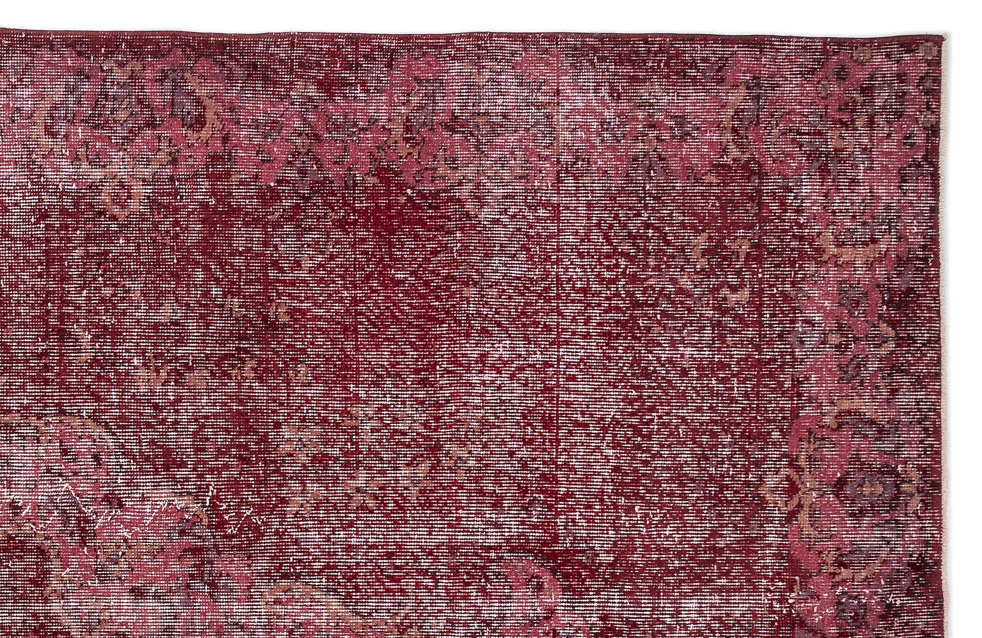 Atina Red Vintage Wool Handmade Area Rug 5'11" x 10'2"