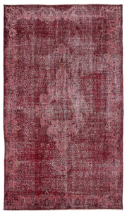 Atina Red Vintage Wool Handmade Area Rug 5'11" x 10'2"