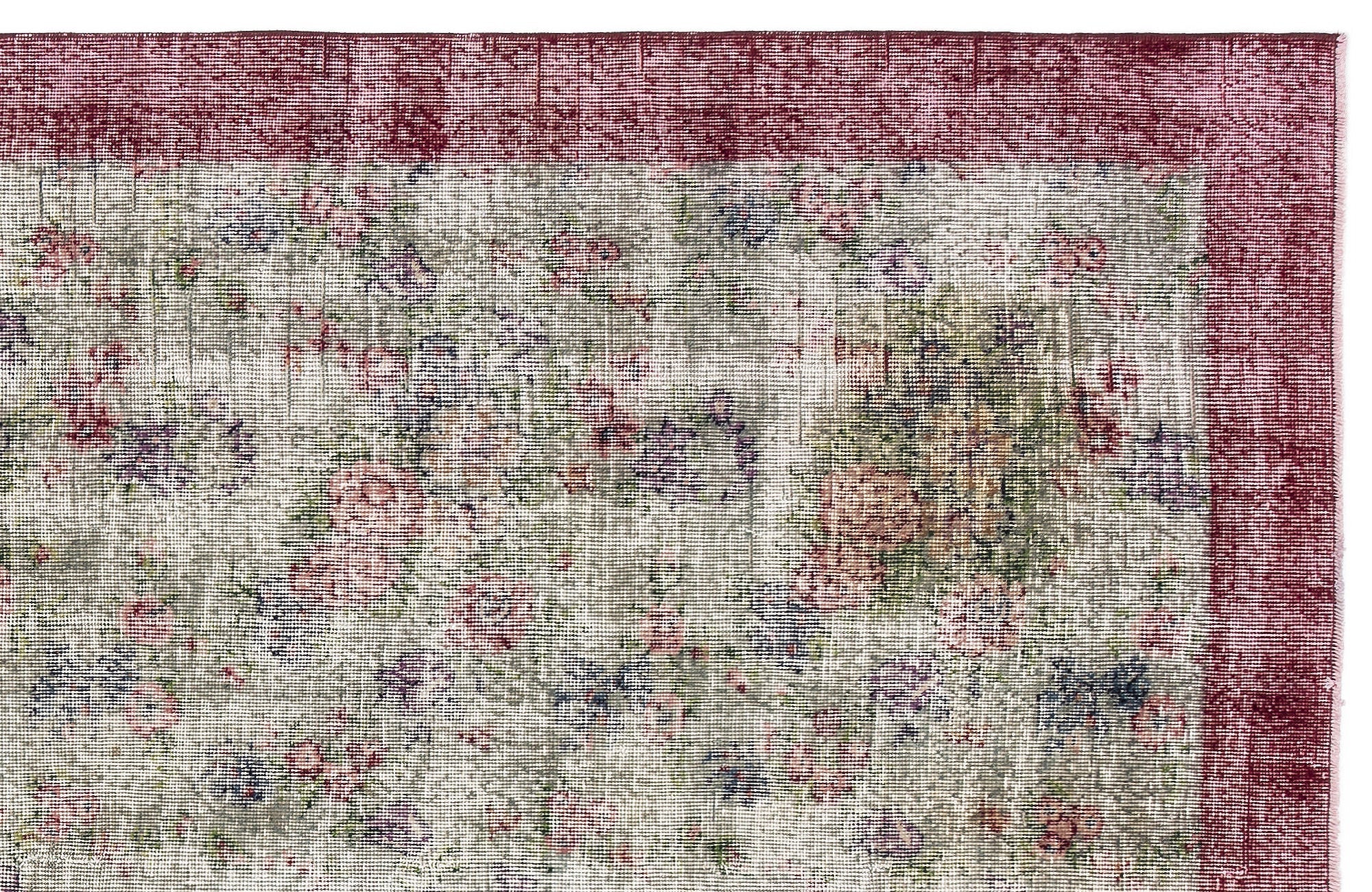 Atina Cream Vintage Wool Handmade Area Rug 6'8" x 9'10"
