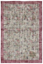 Atina Cream Vintage Wool Handmade Area Rug 6'8" x 9'10"