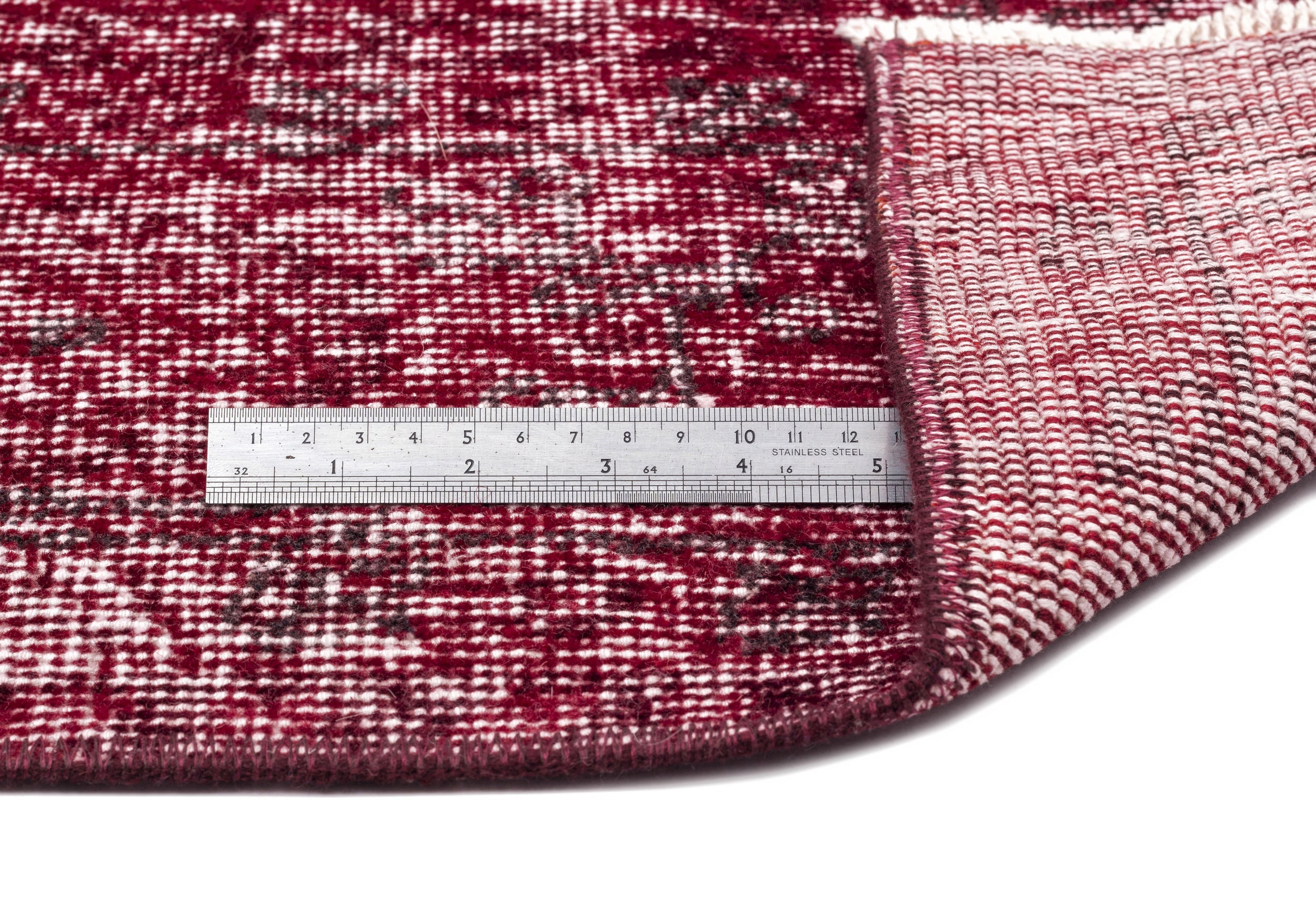 Atina Red Vintage Wool Handmade Area Rug 6'10" x 10'2"