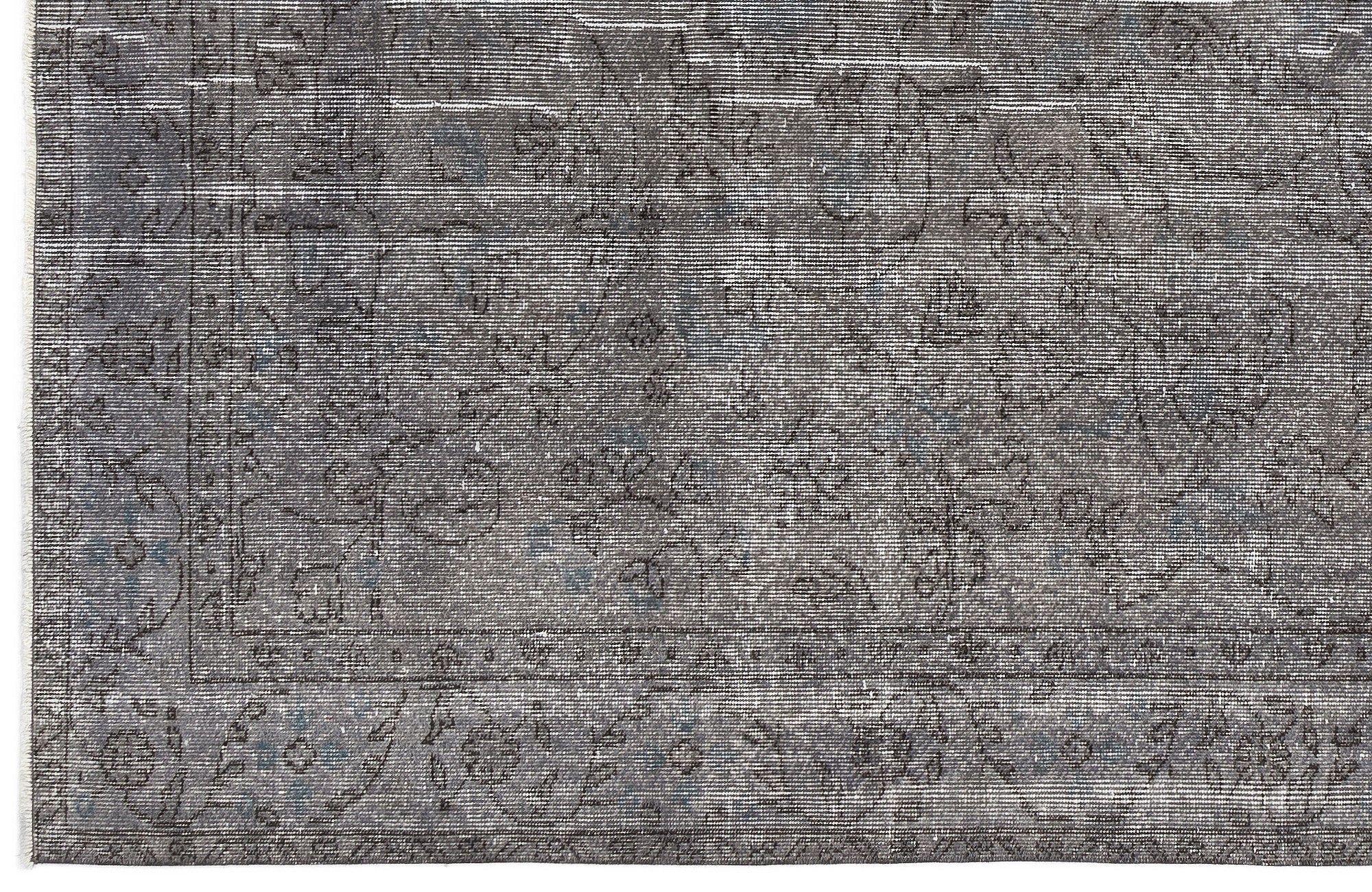 Atina Grey Vintage Wool Handmade Area Rug 6'0" x 9'8"