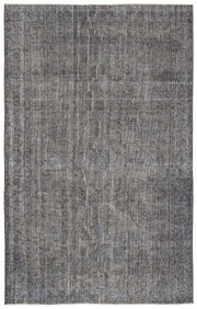 Atina Grey Vintage Wool Handmade Area Rug 6'0" x 9'8"