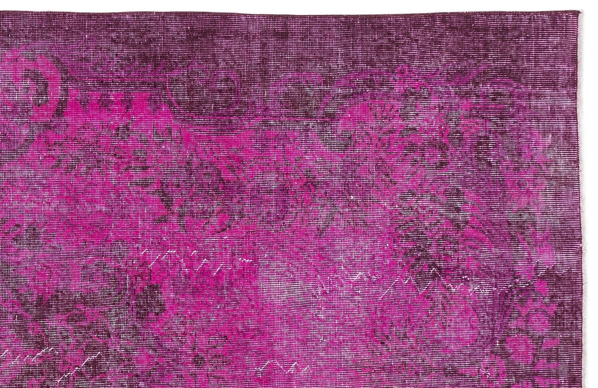 Atina Pink Vintage Wool Handmade Area Rug 4'6" x 12'6"