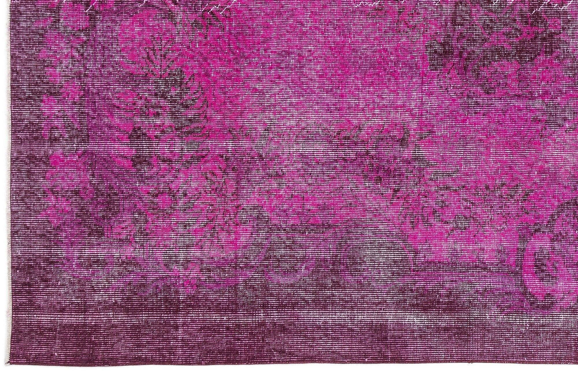 Atina Pink Vintage Wool Handmade Area Rug 4'6" x 12'6"