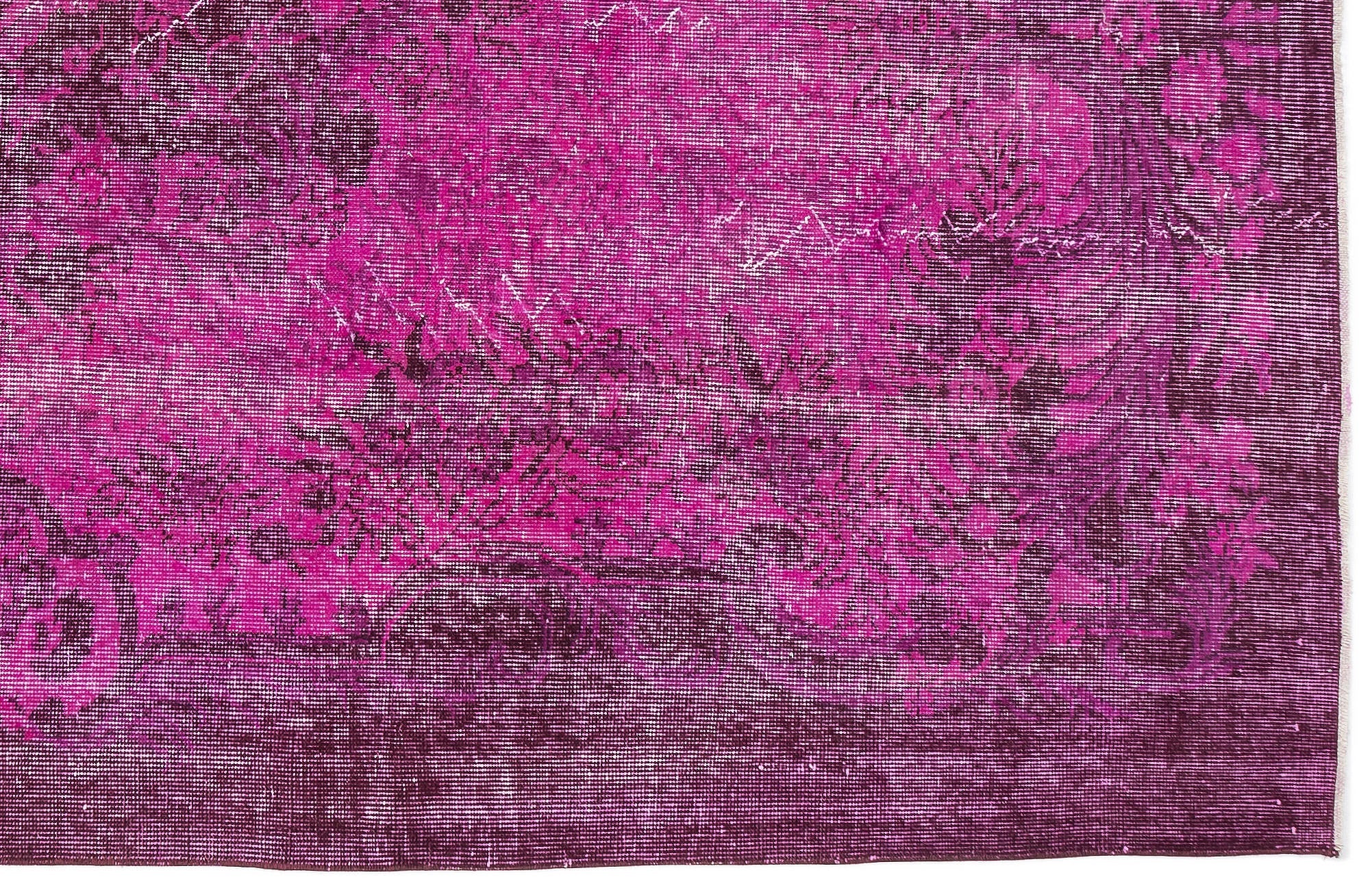 Atina Pink Vintage Wool Handmade Area Rug 4'6" x 12'6"