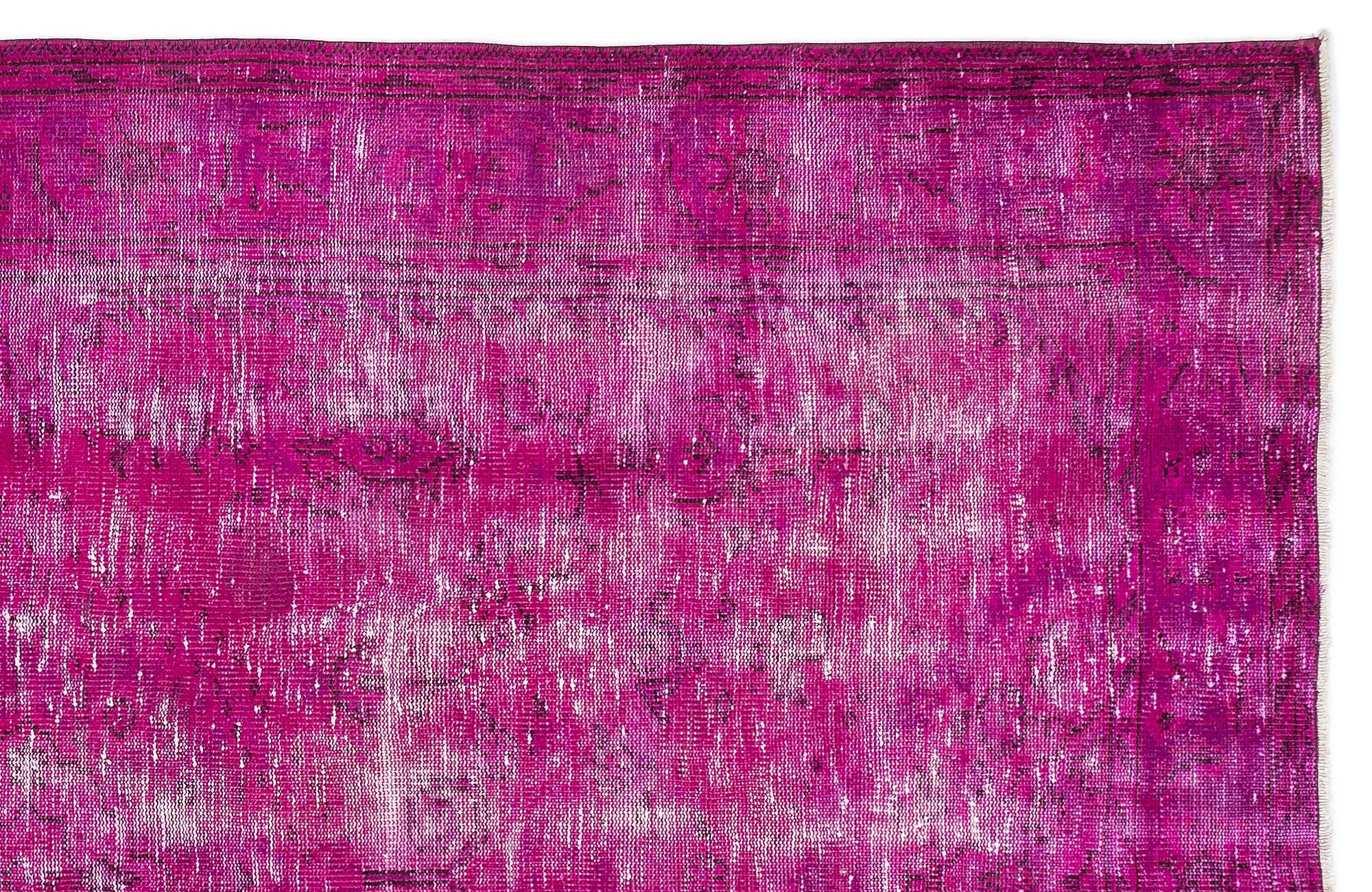 Atina Pink Vintage Wool Handmade Area Rug 6'0" x 9'8"