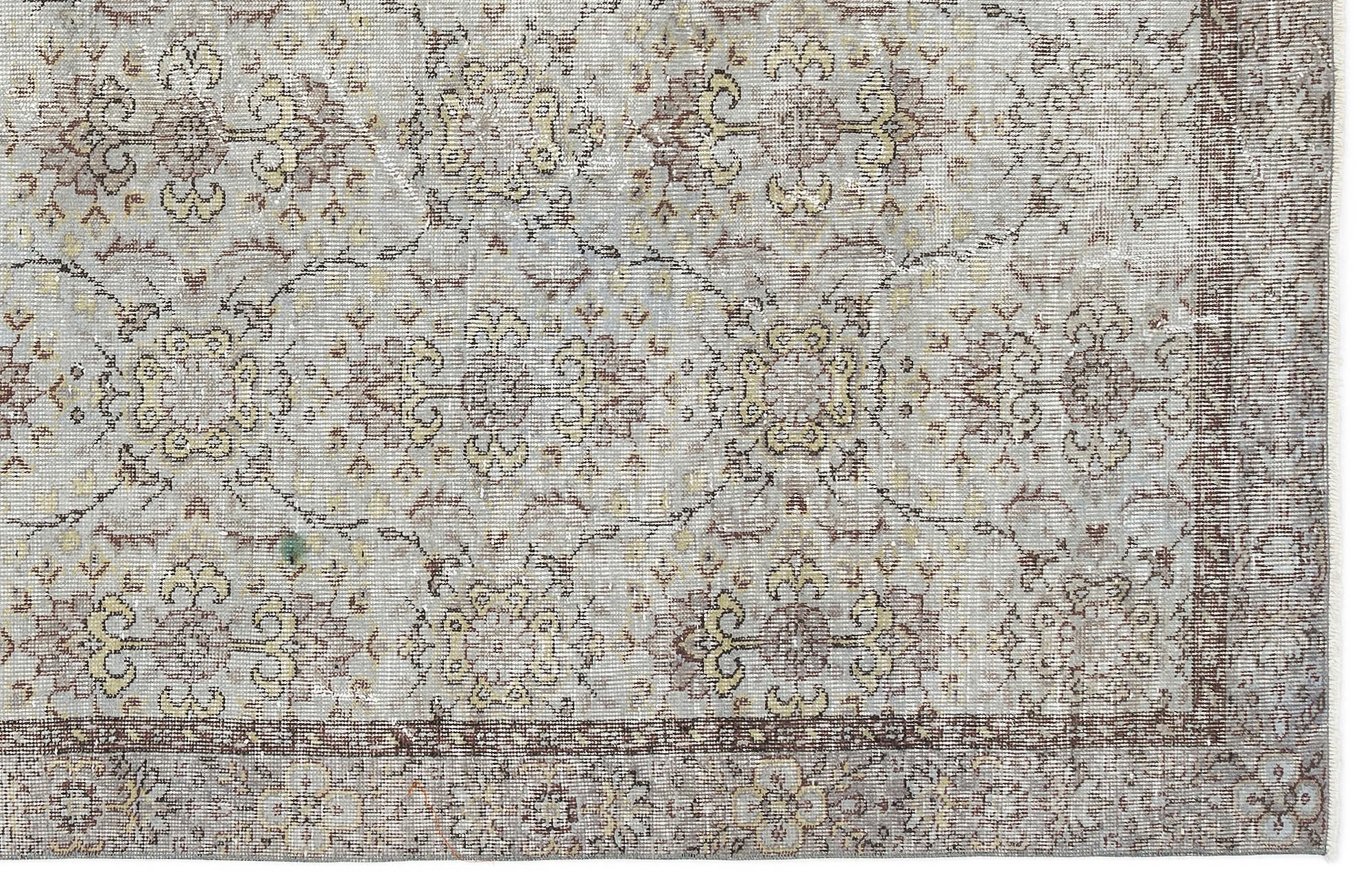 Atina Beige Vintage Wool Handmade Area Rug 5'3" x 9'1"