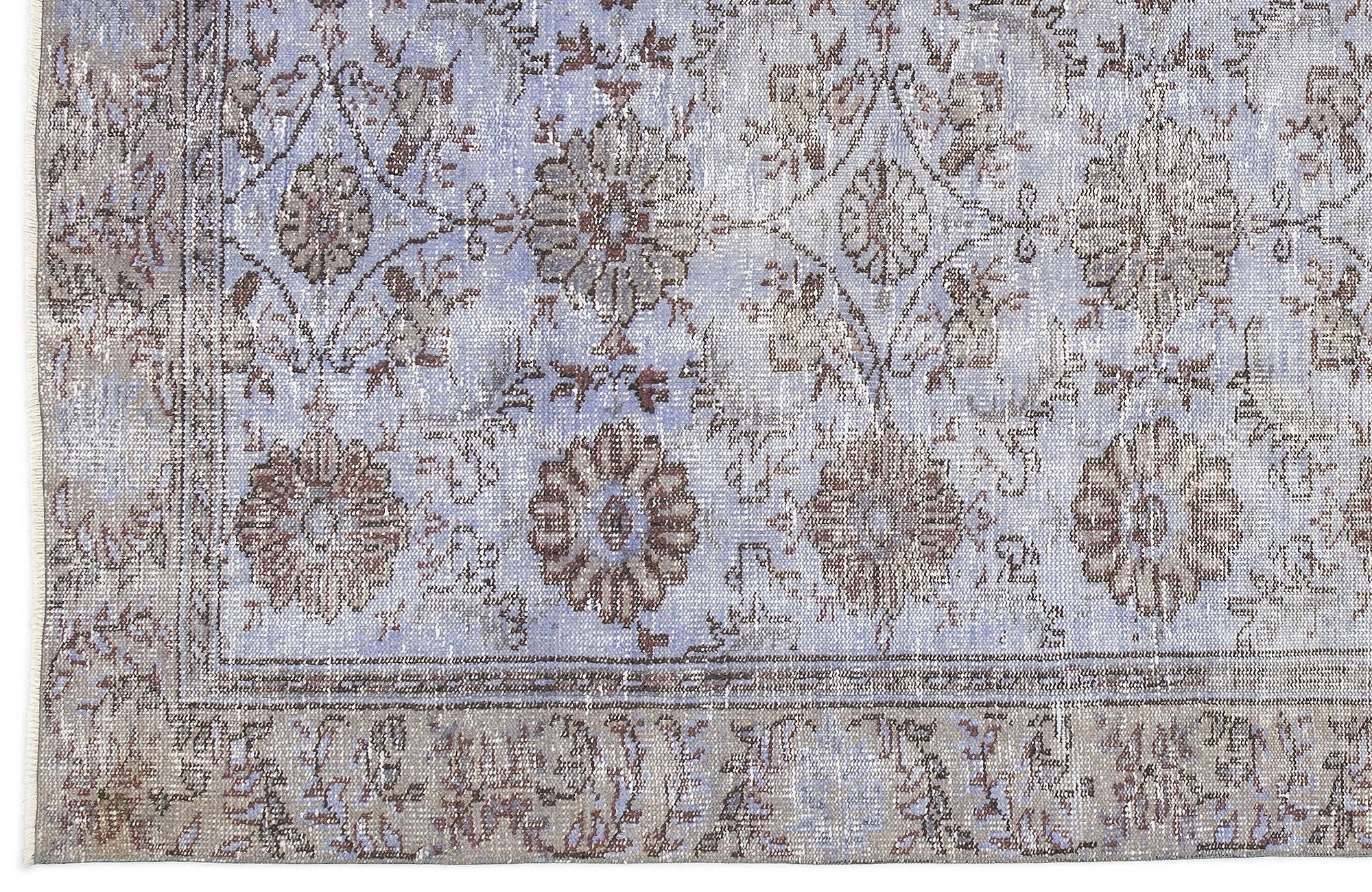 Atina Beige Vintage Wool Handmade Area Rug 4'8" x 8'4"