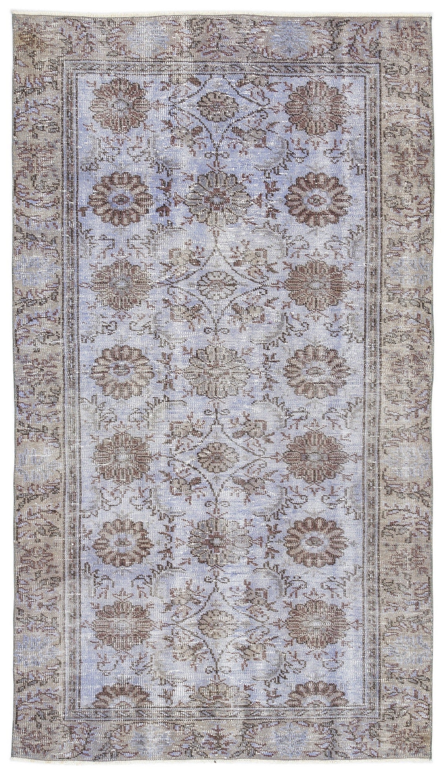 Atina Beige Vintage Wool Handmade Area Rug 4'8" x 8'4"