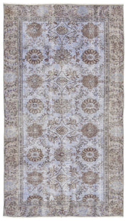 Atina Beige Vintage Wool Handmade Area Rug 4'8" x 8'4"