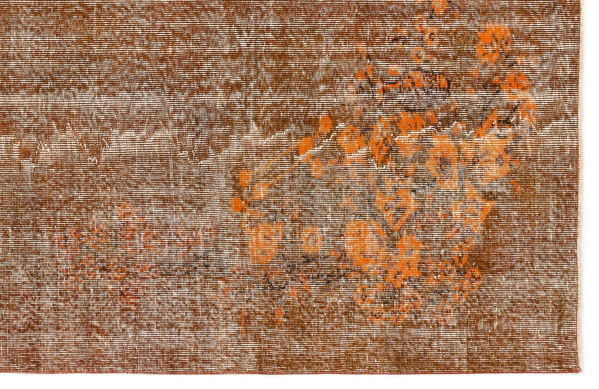 Atina Orange Vintage Wool Handmade Area Rug 5'10" x 9'10"
