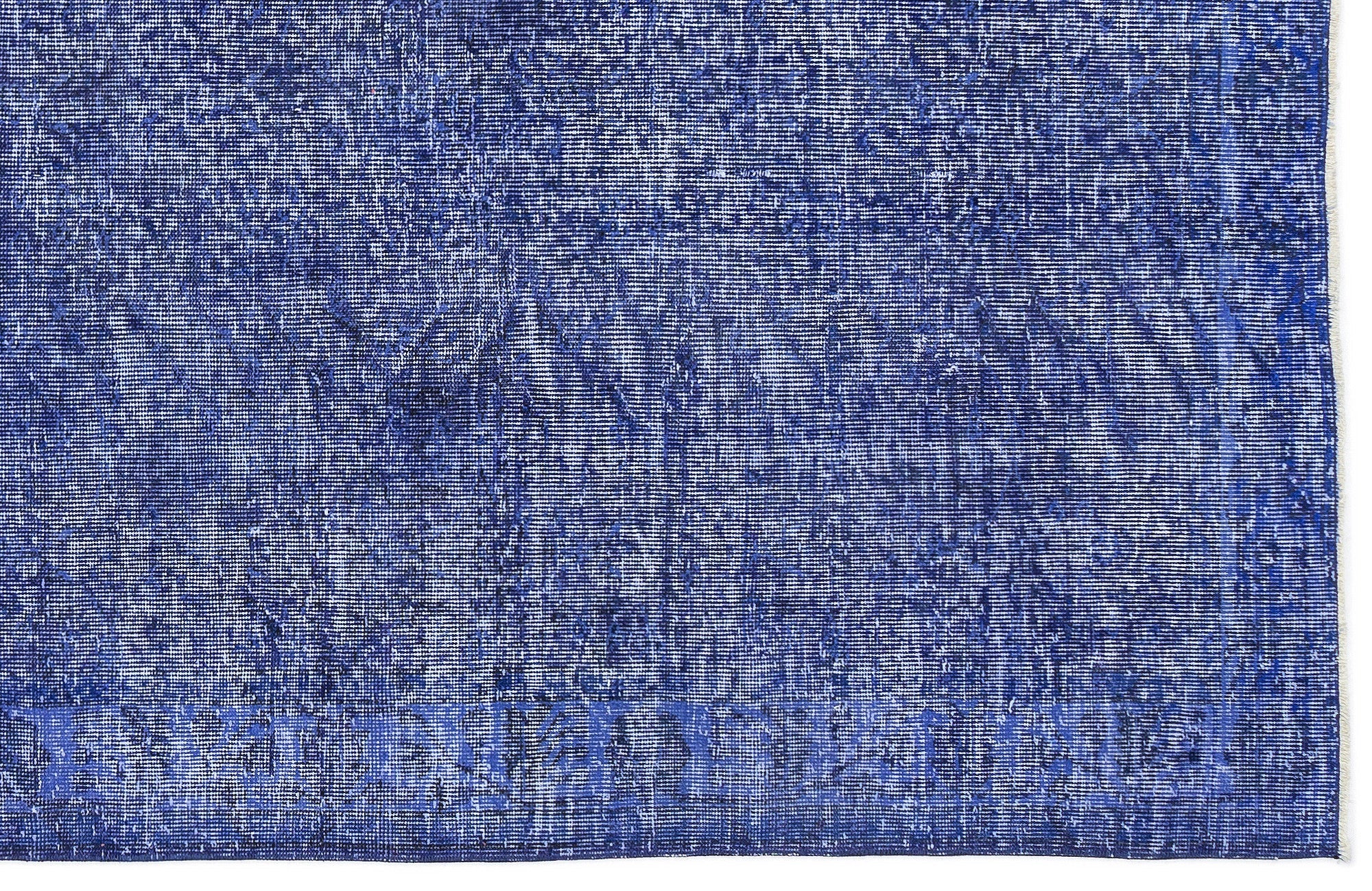 Atina Blue Vintage Wool Handmade Area Rug 5'5" x 8'11"