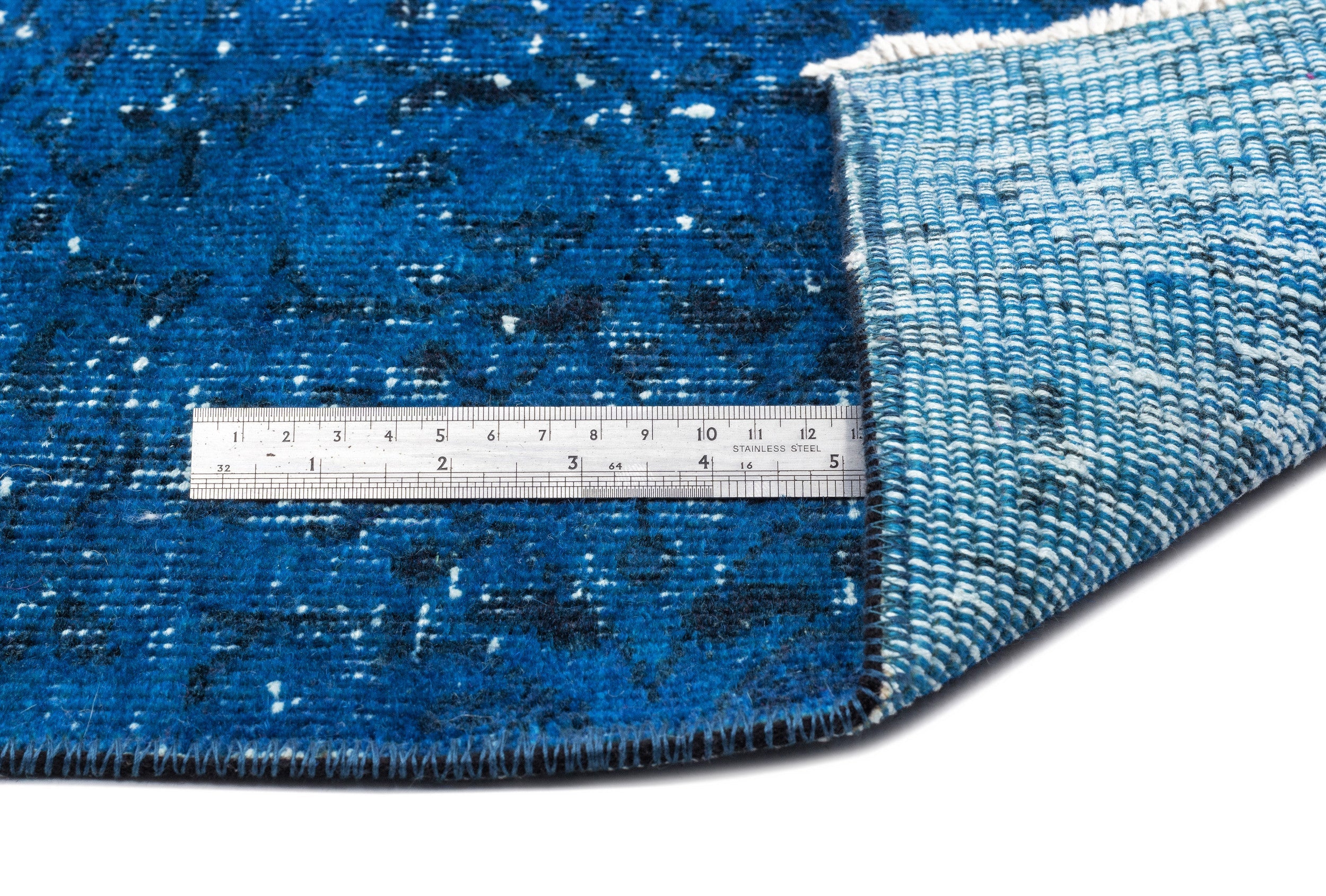 Atina Turquoise Vintage Wool Handmade Area Rug 5'3" x 9'1"