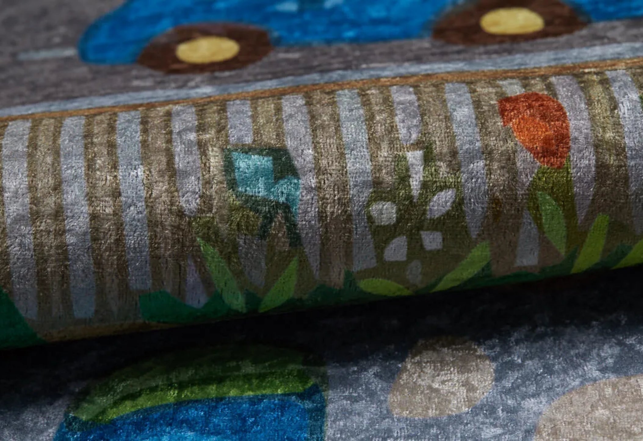 Kids Cars Rug - Grey Digital Print Carpet With Car Pattern For Playroom