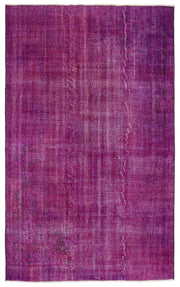 Atina Pink Vintage Wool Handmade Area Rug 5'9" x 9'3"