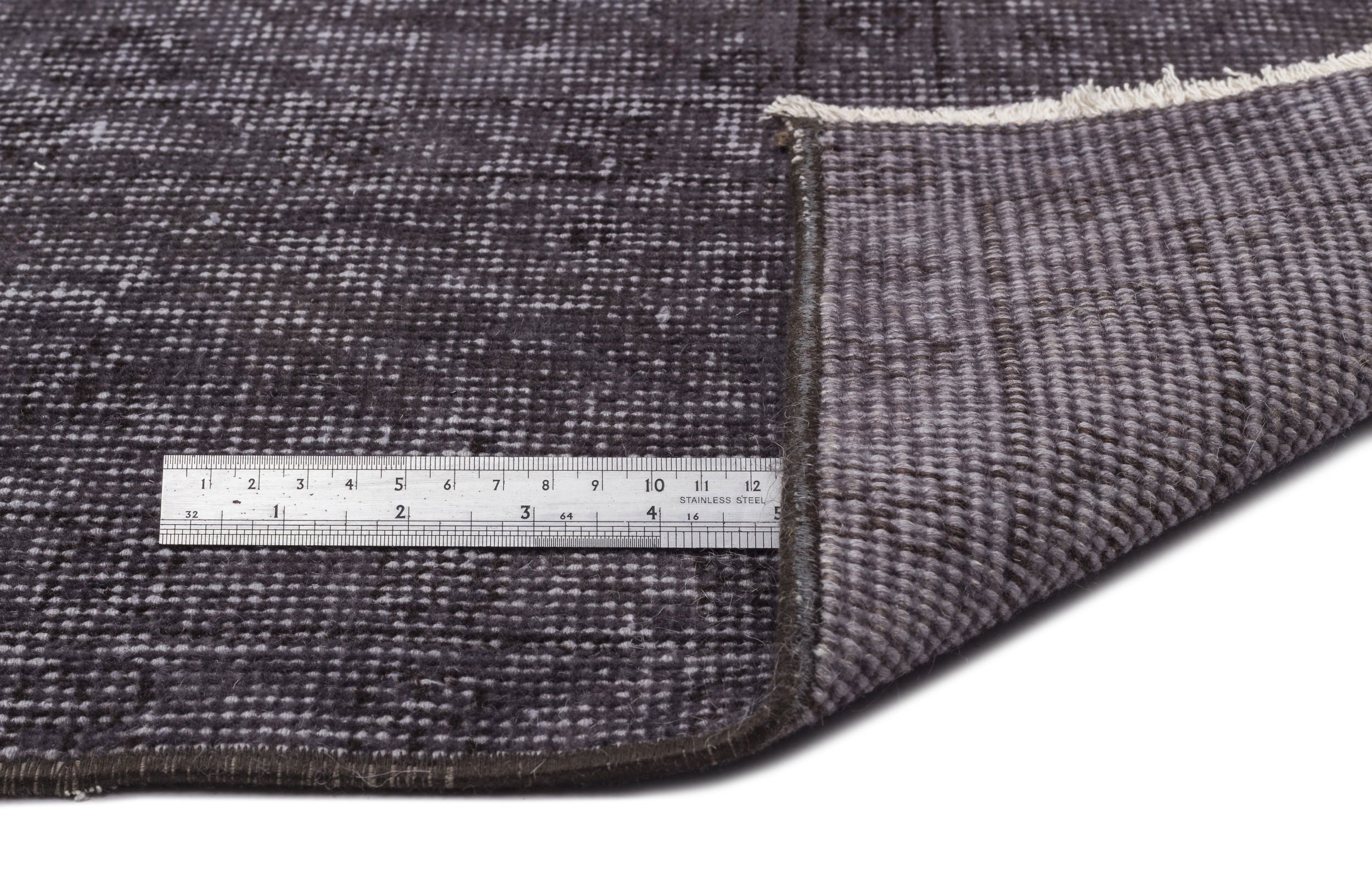 Atina Grey Vintage Wool Handmade Area Rug 6'1" x 10'2"