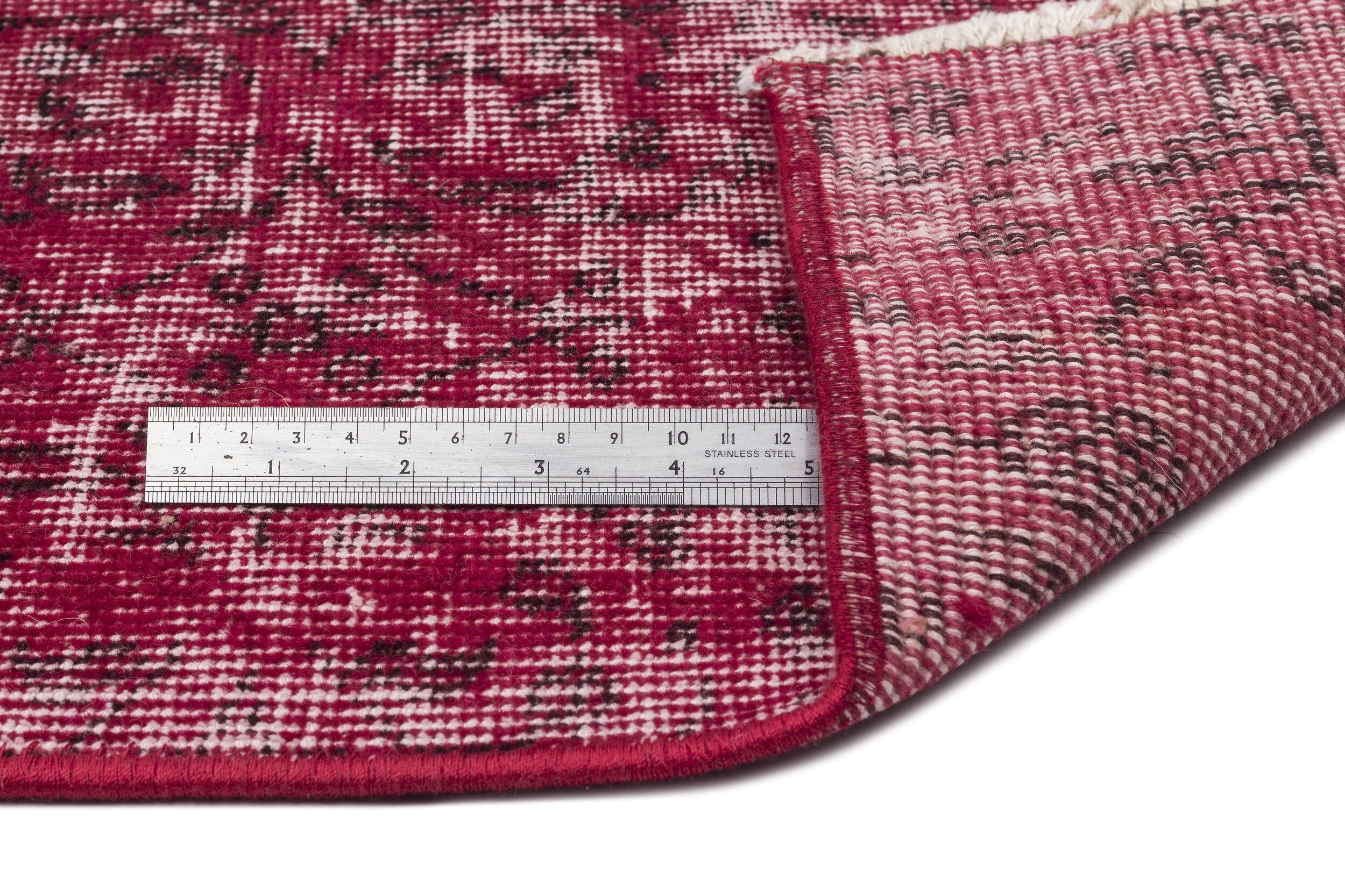 Atina Red Vintage Wool Handmade Area Rug 5'1" x 8'4"