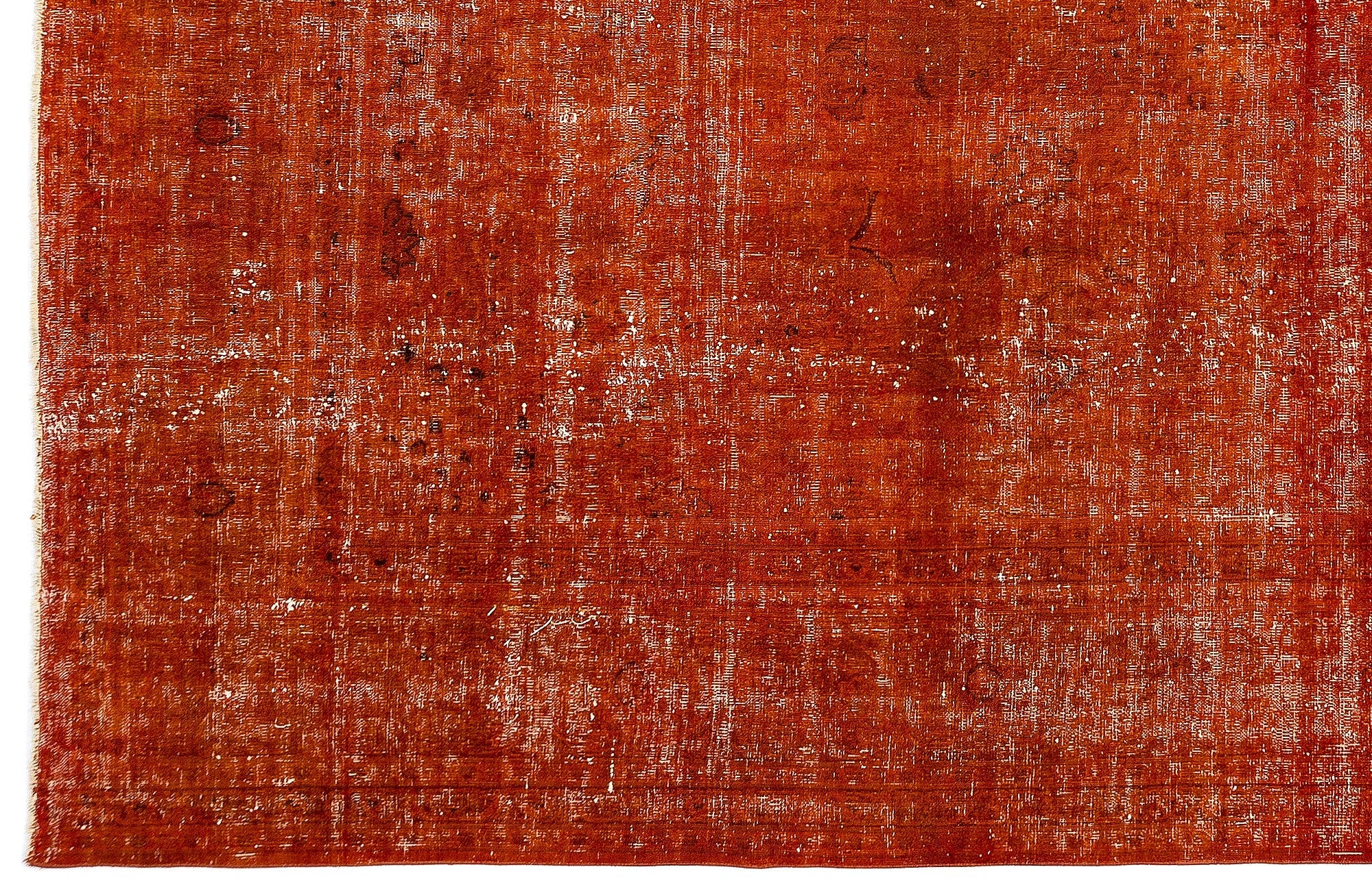 Epir Orange Vintage Wool Handmade Area Rug 9'5" x 12'6"