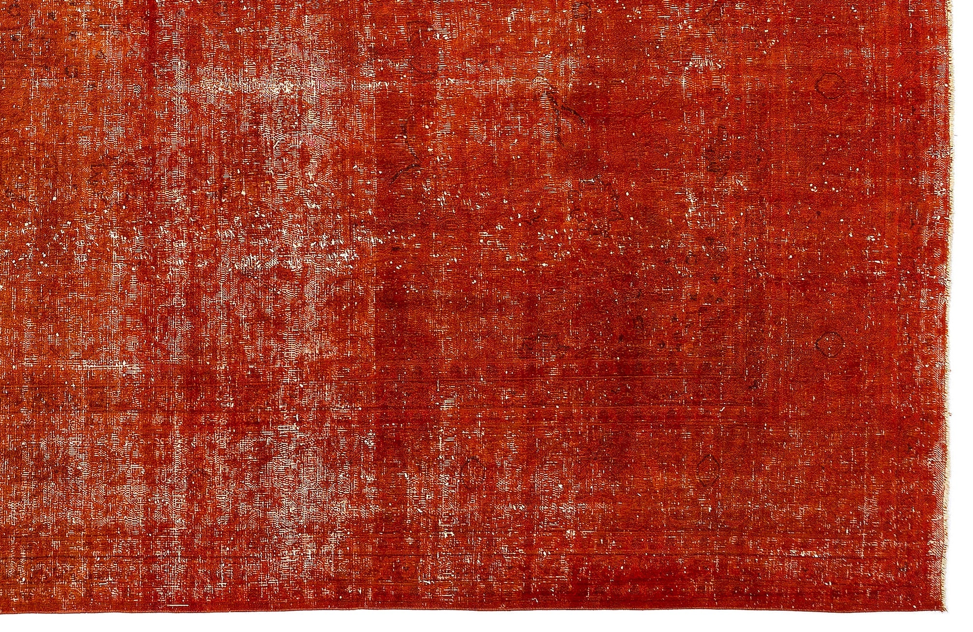 Epir Orange Vintage Wool Handmade Area Rug 9'5" x 12'6"
