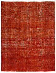Epir Orange Vintage Wool Handmade Area Rug 9'5" x 12'6"