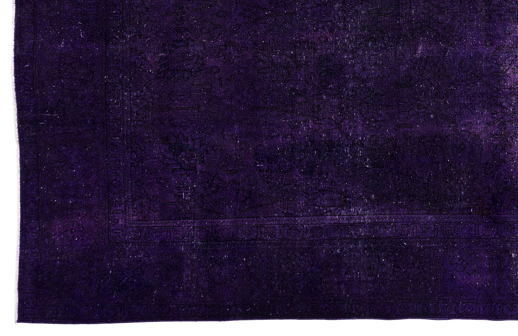Epir Purple Vintage Wool Handmade Area Rug 9'9" x 12'7"