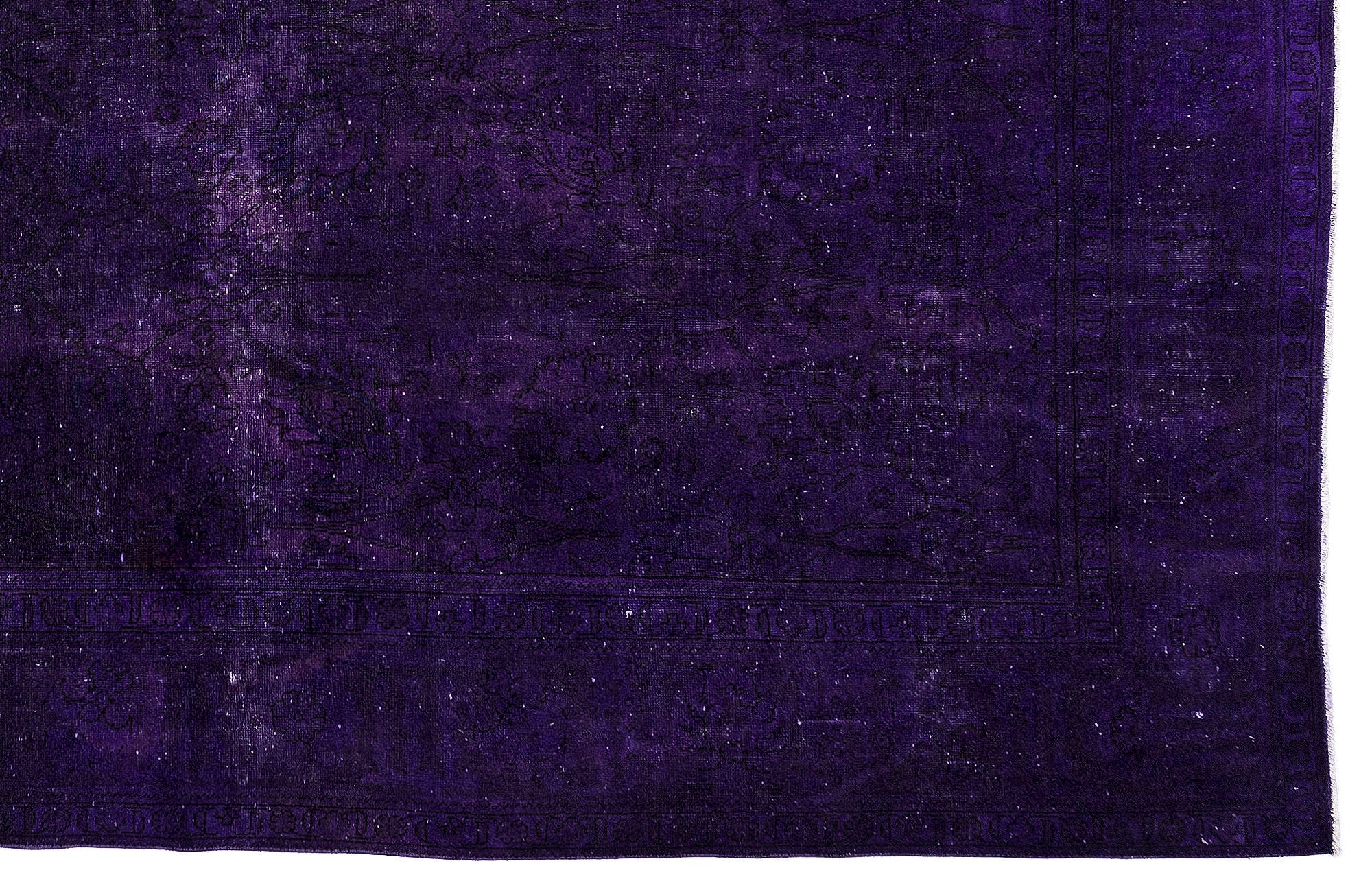Epir Purple Vintage Wool Handmade Area Rug 9'9" x 12'7"