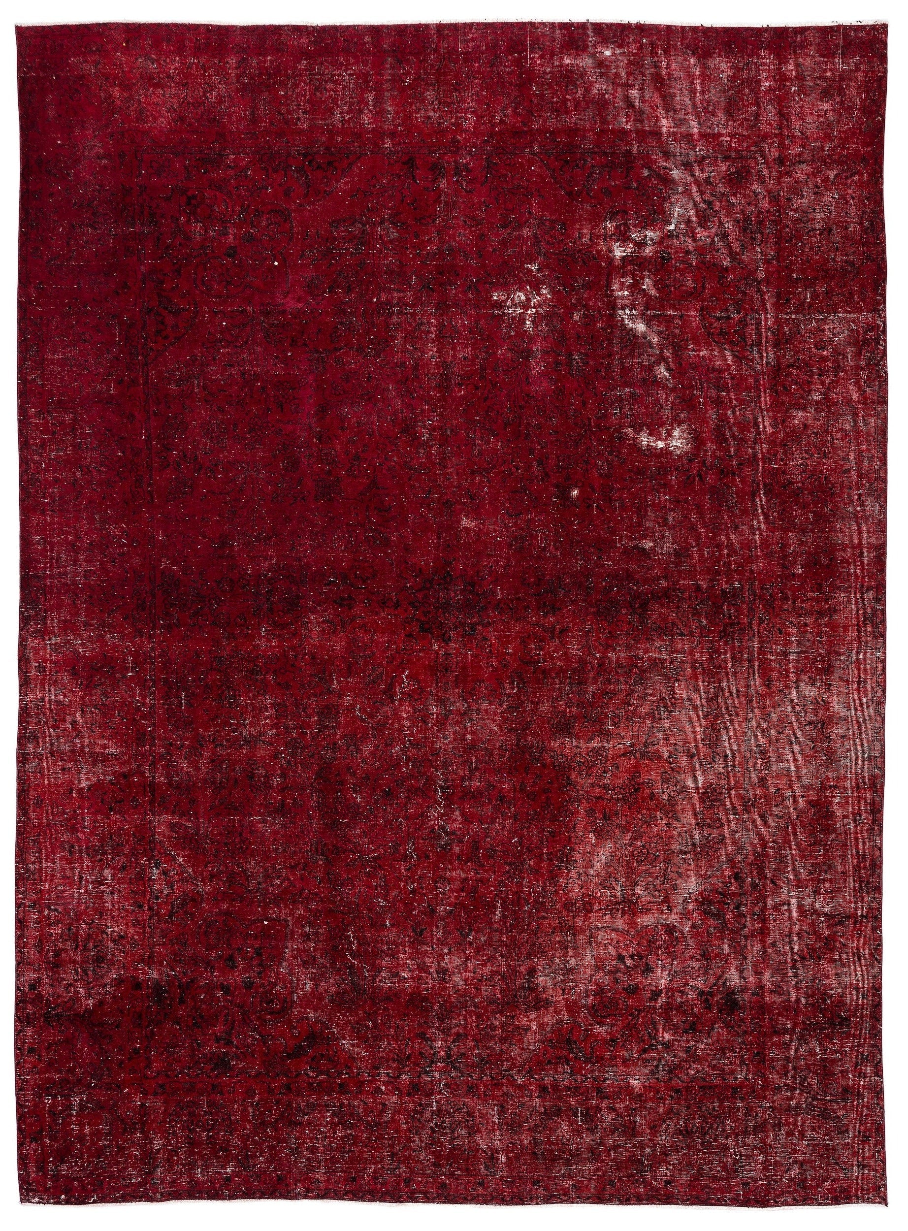 Epir Red Vintage Wool Handmade Area Rug 9'1" x 12'4"