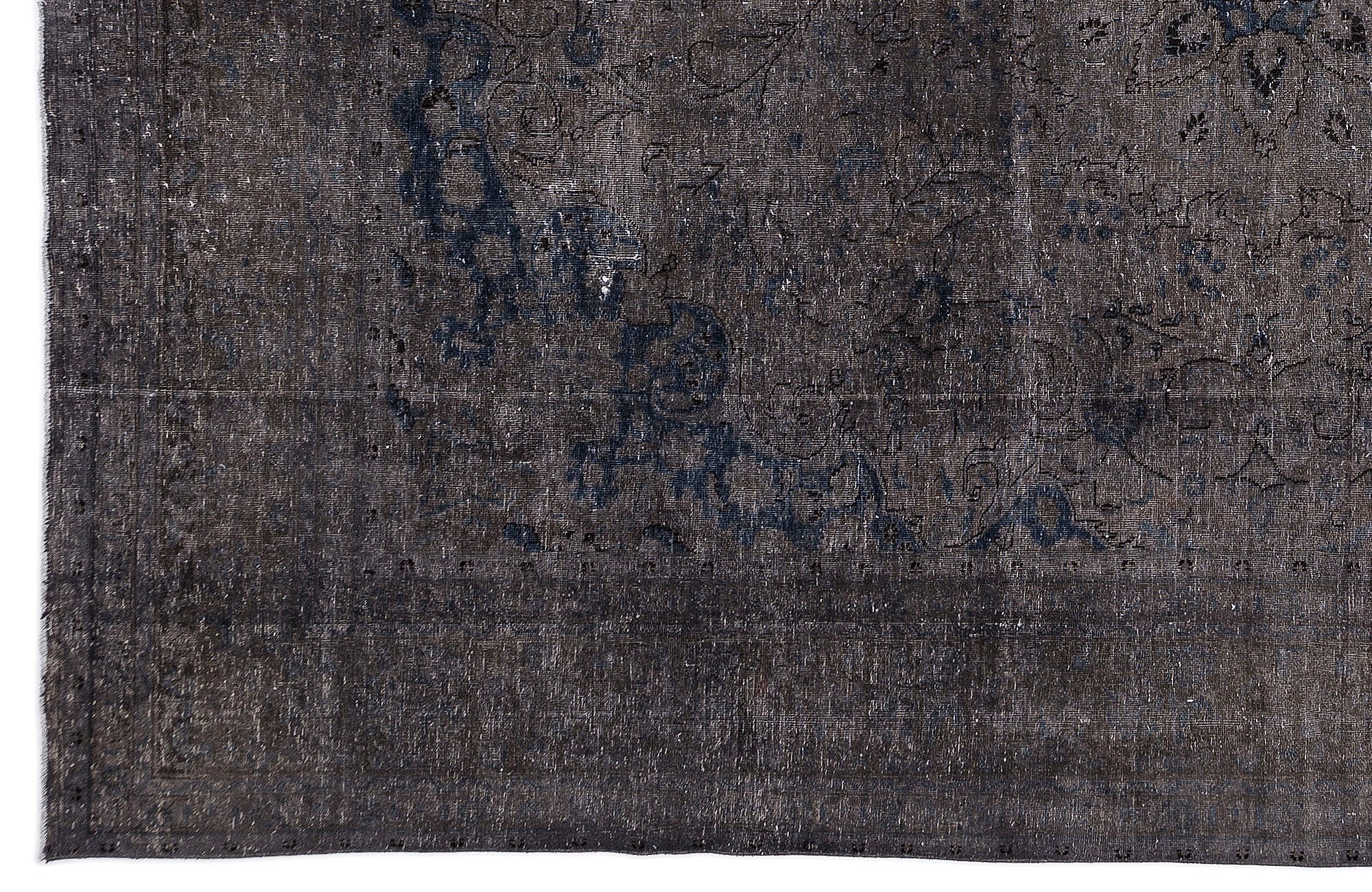 Epir Grey Vintage Wool Handmade Area Rug 9'5" x 12'10"