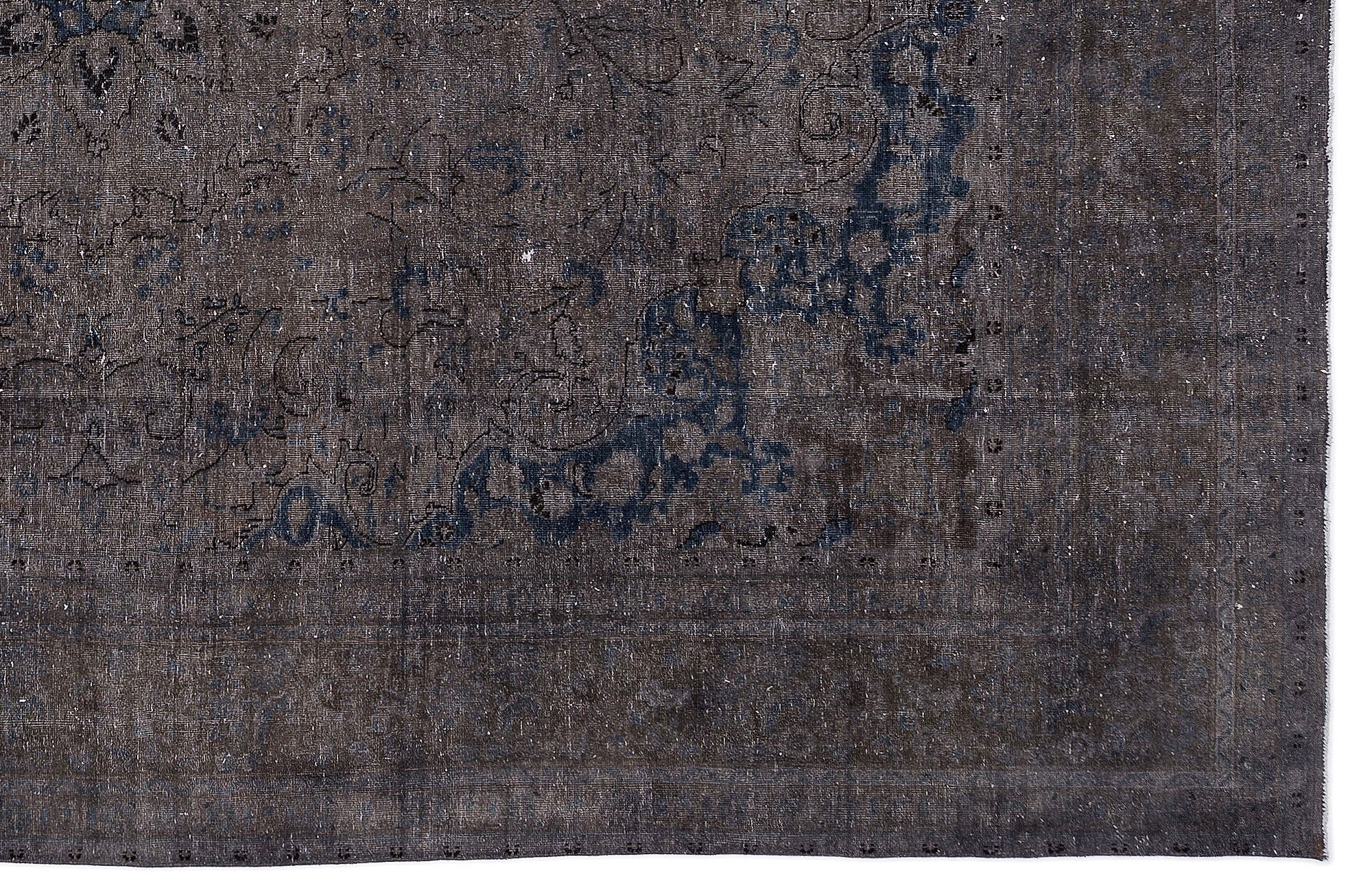 Epir Grey Vintage Wool Handmade Area Rug 9'5" x 12'10"