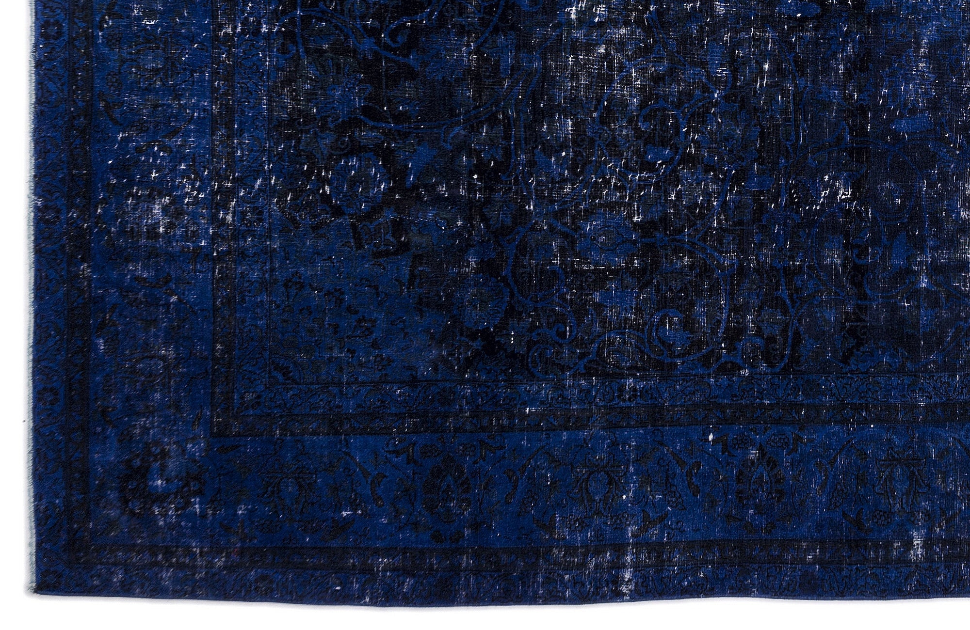 Epir Blue Vintage Wool Handmade Area Rug 9'10" x 12'11"