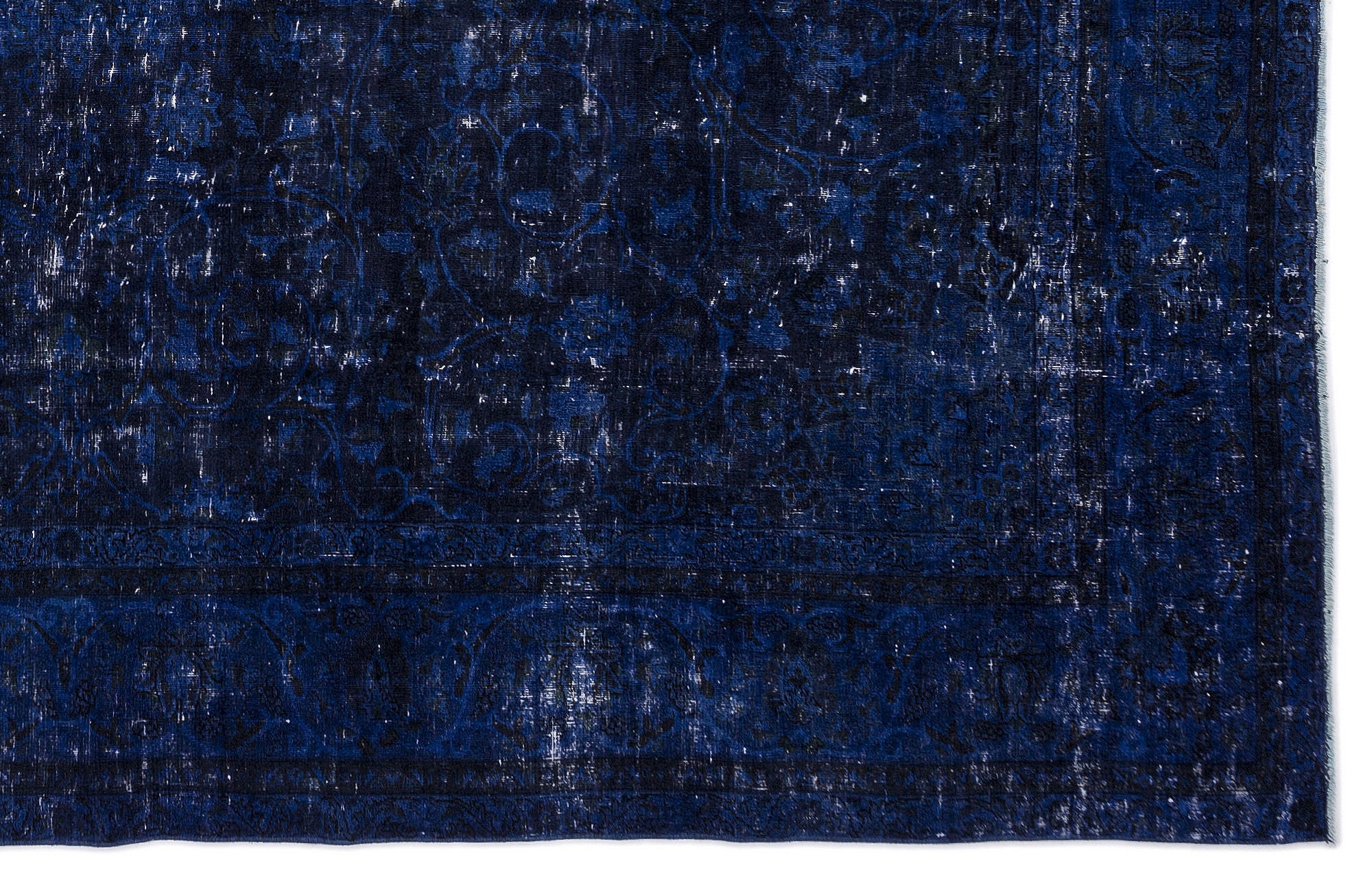 Epir Blue Vintage Wool Handmade Area Rug 9'10" x 12'11"