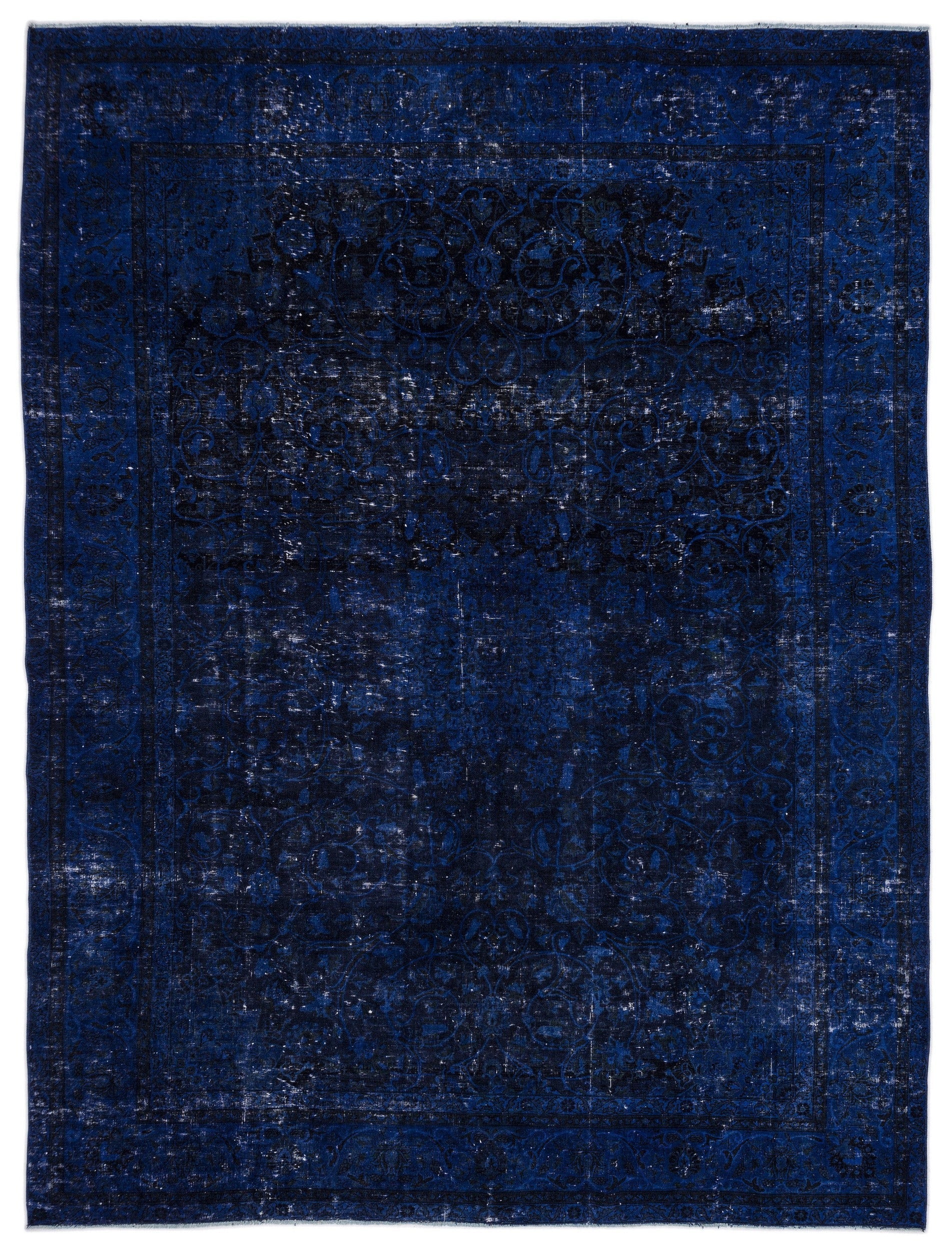 Epir Blue Vintage Wool Handmade Area Rug 9'10" x 12'11"