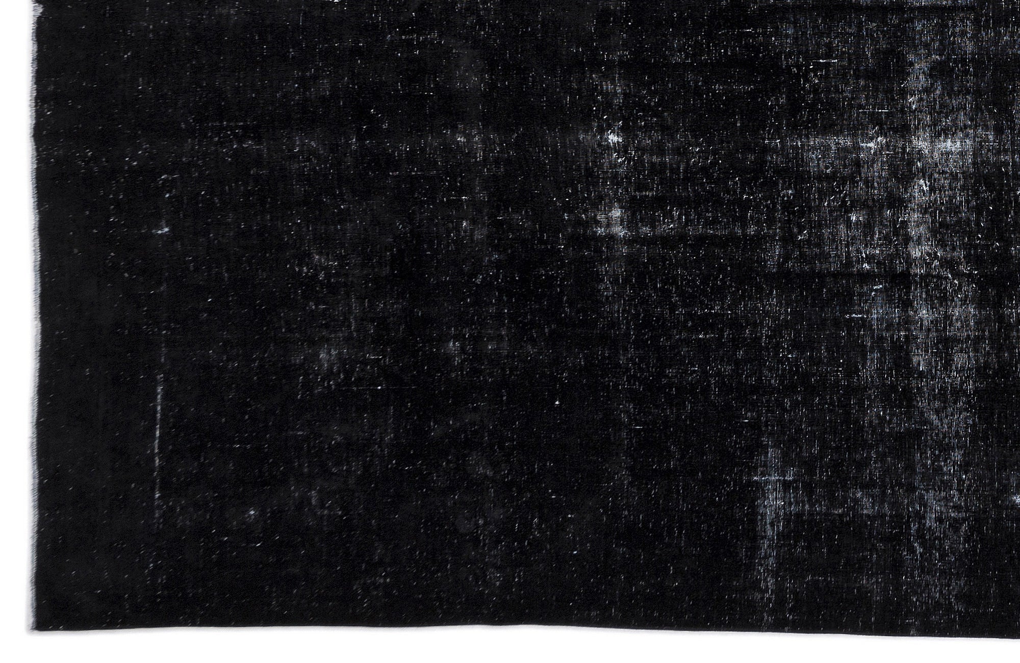 Vintage Wool Rug - Handmade Large Black Wool Carpet 9'10" x 12'9"