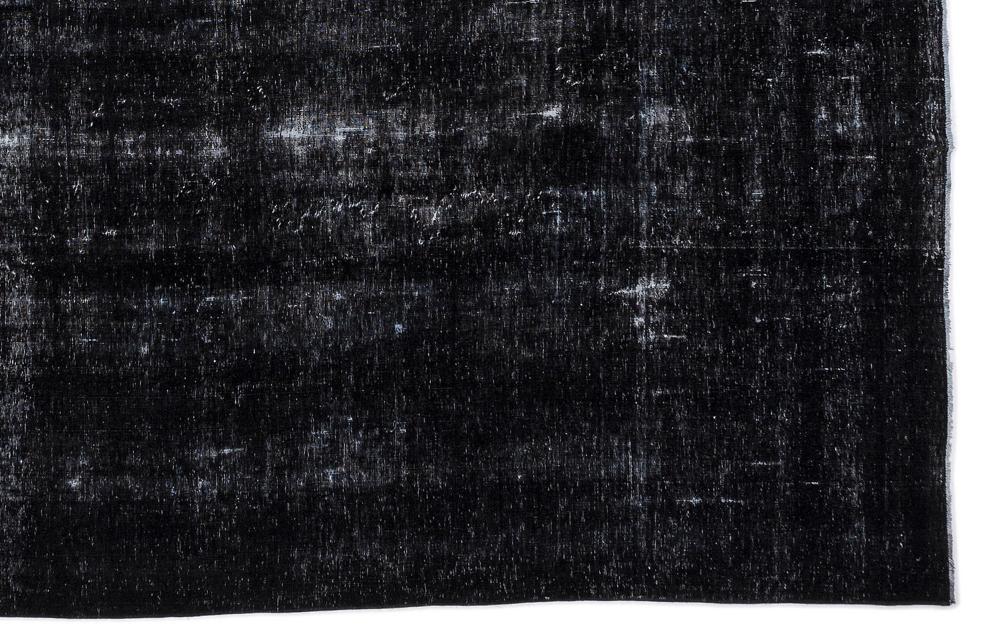 Vintage Wool Rug - Handmade Large Black Wool Carpet 9'10" x 12'9"