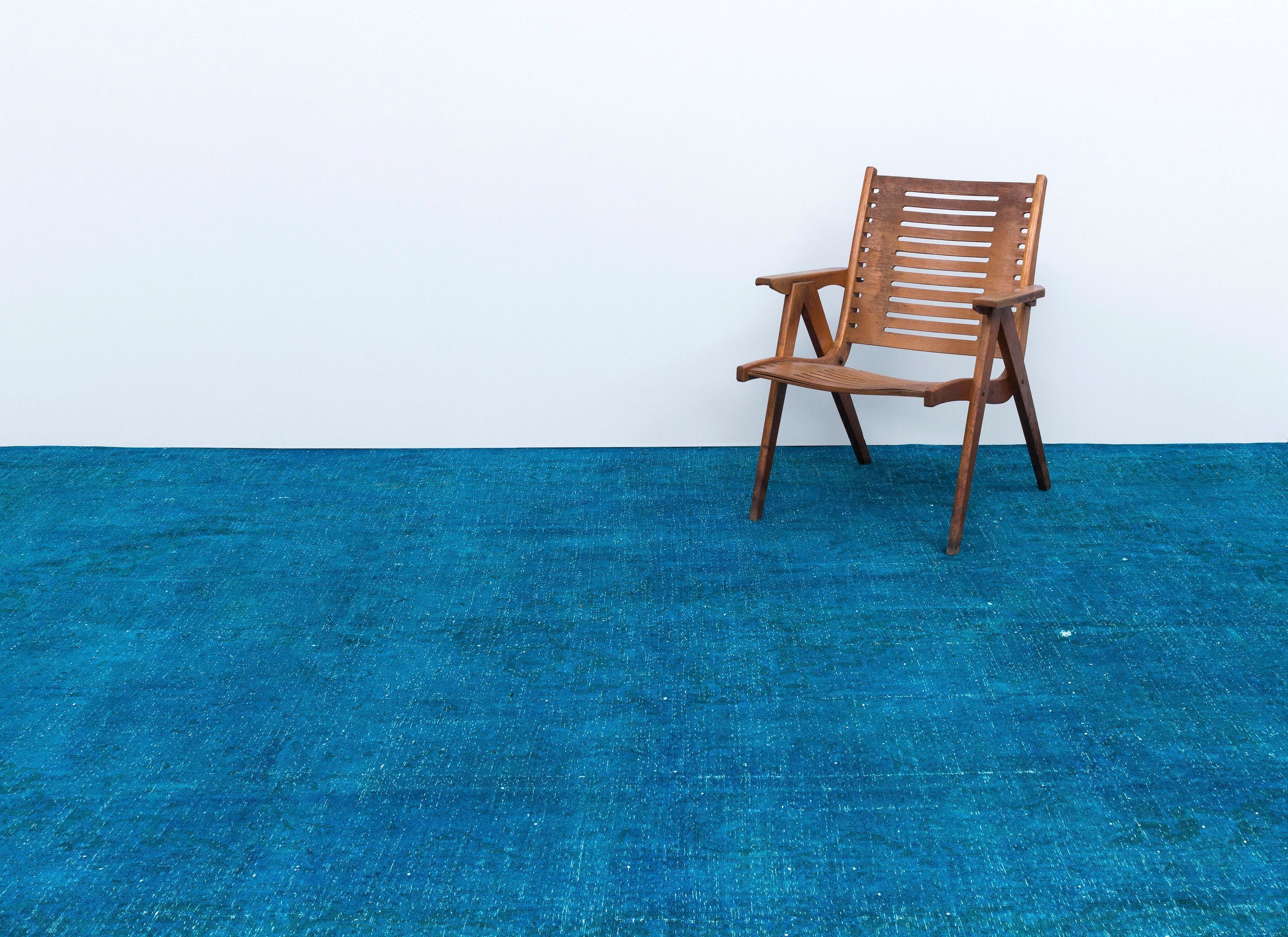Epir Turquoise Vintage Wool Handmade Area Rug 9'5" x 13'0"