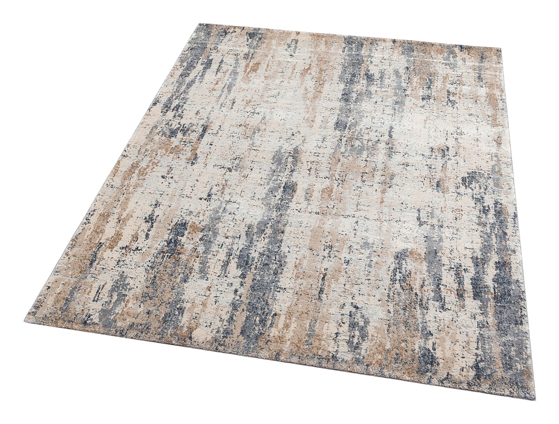 Vintage Modern Area Rug – Beige Machine Made Rug With Dustproof Carpet & Antislip Backing