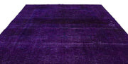 Epir Purple Vintage Wool Handmade Area Rug 9'5" x 12'11"
