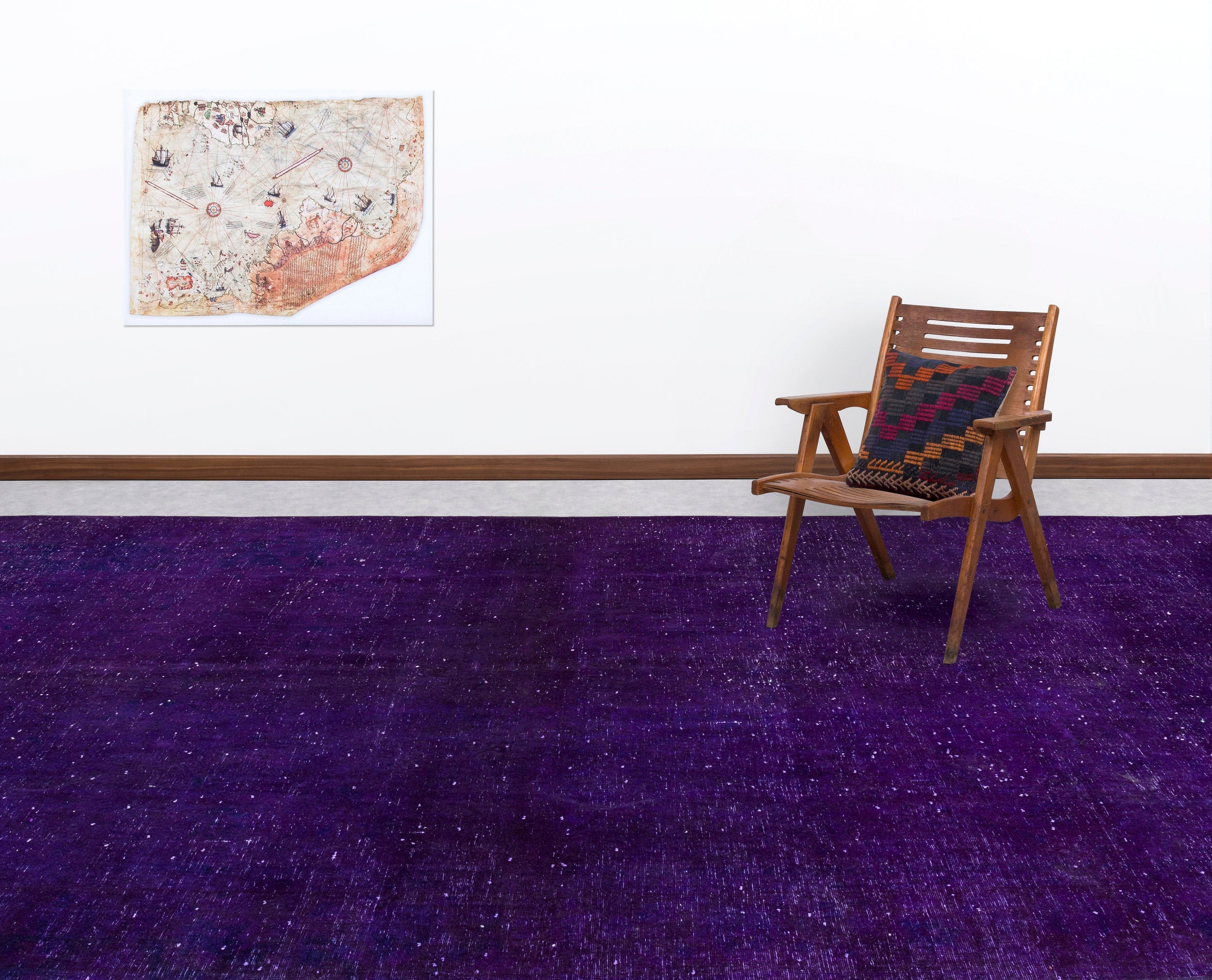Epir Purple Vintage Wool Handmade Area Rug 8'3" x 12'4"