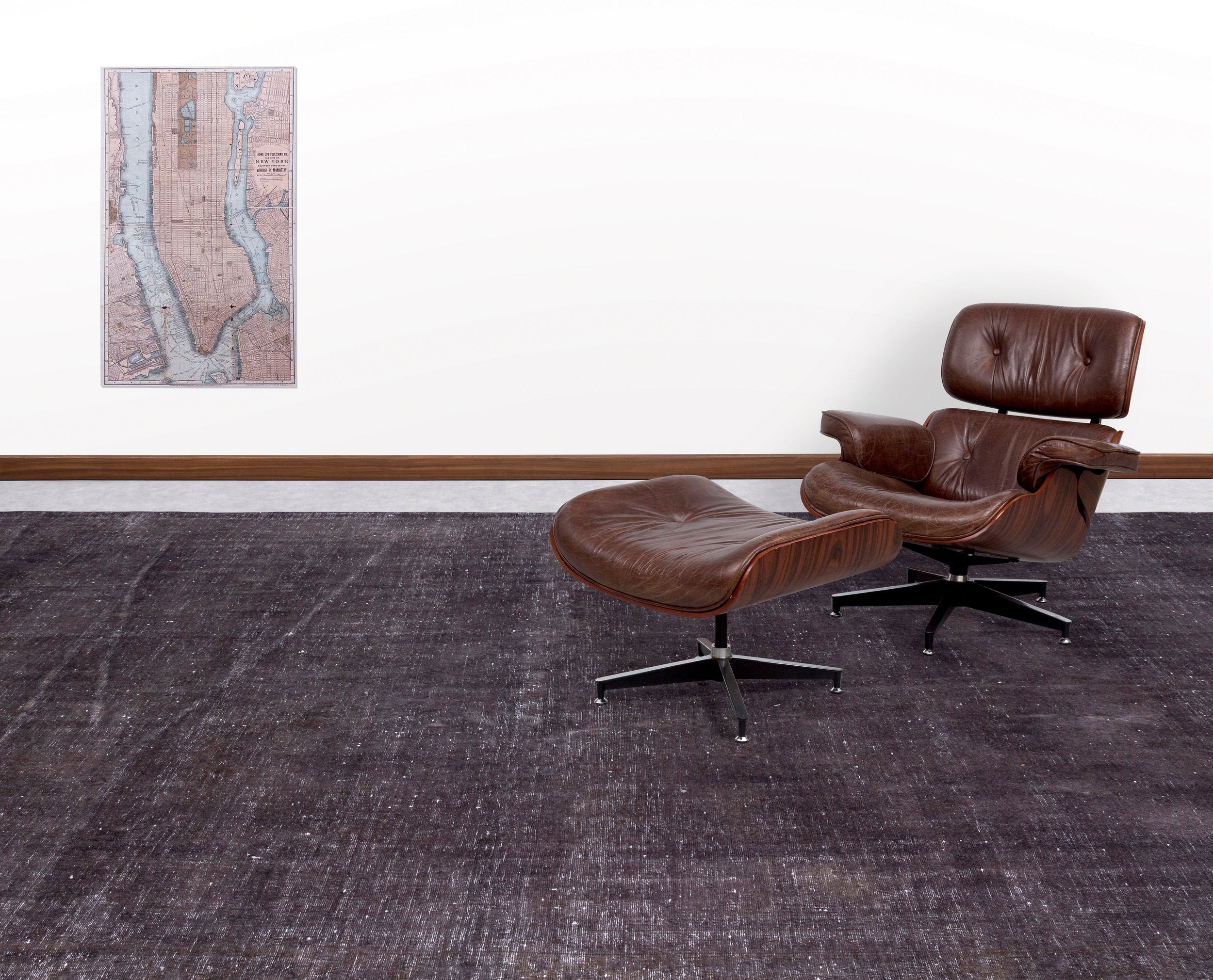 Epir Grey Vintage Wool Handmade Area Rug 9'7" x 13'1"