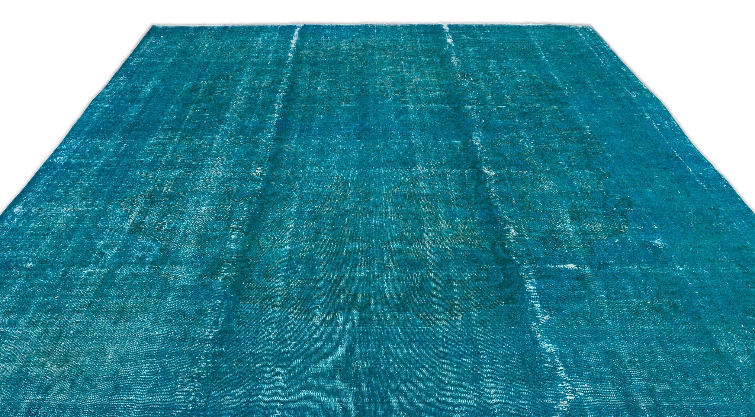 Epir Turquoise Vintage Wool Handmade Area Rug 9'3" x 12'9"