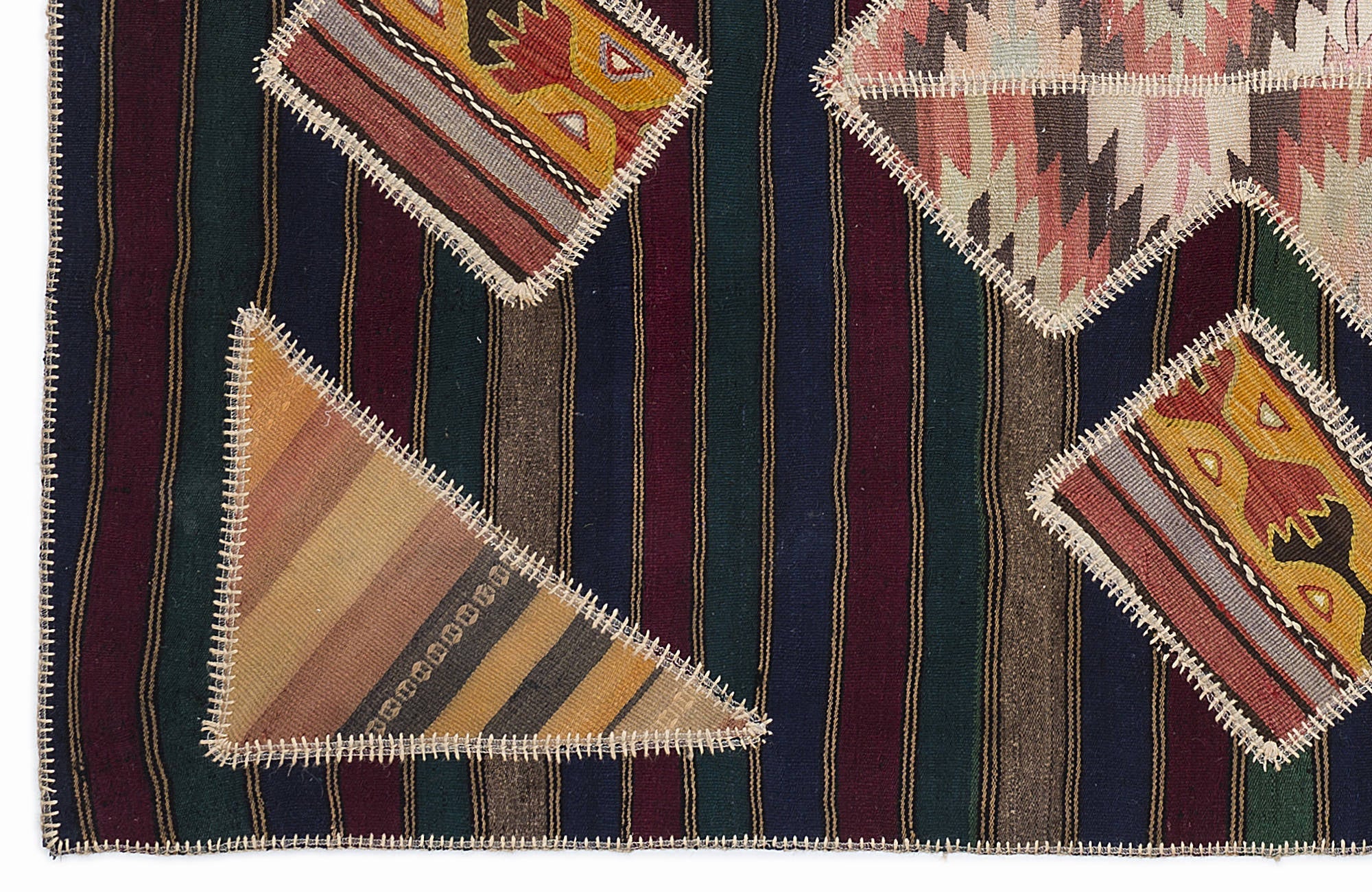 Teselya 1117 Brown Vintage Wool Handmade Area Rug 5'3" x 7'7"