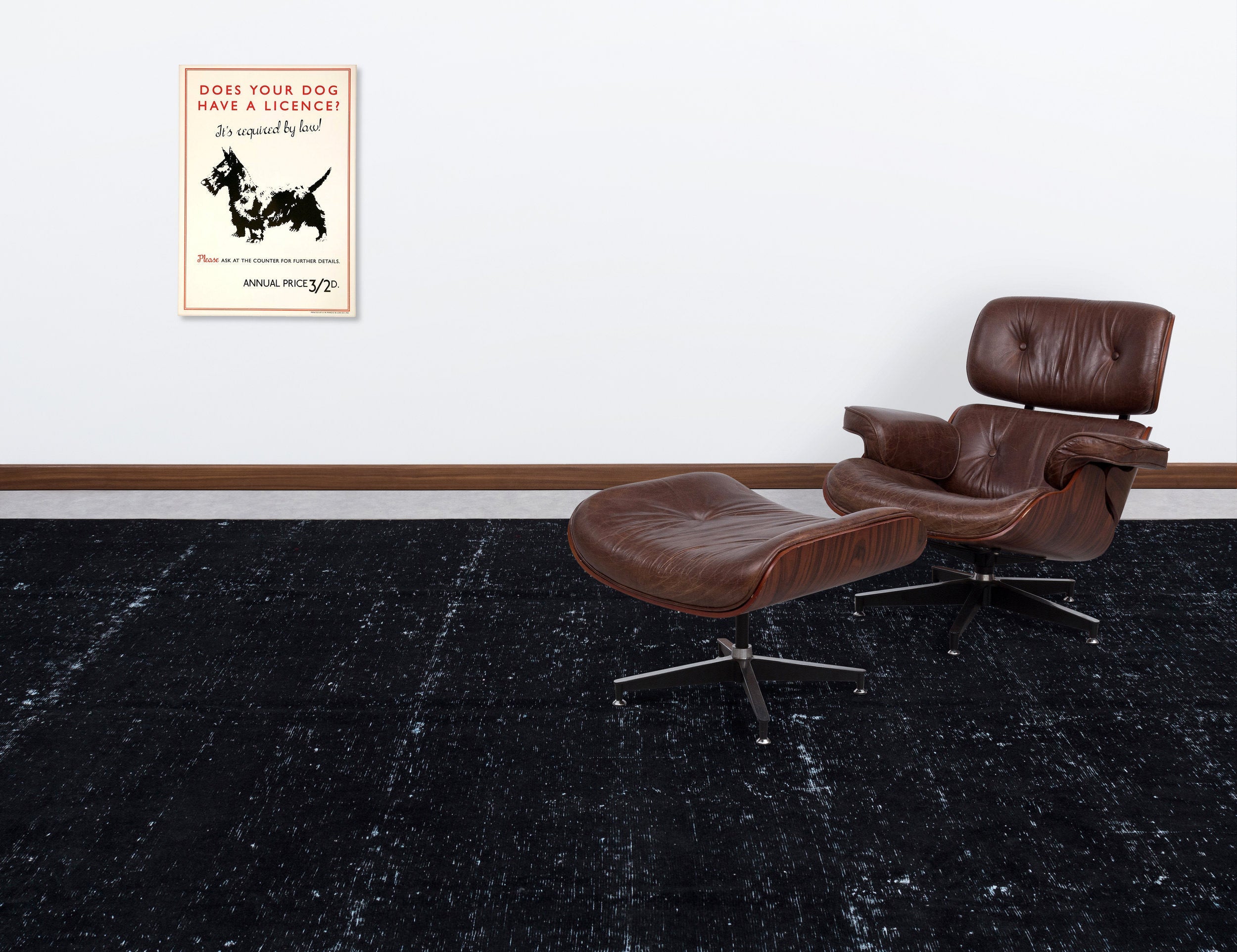 Epir Black Vintage Wool Handmade Area Rug 9'9" x 12'2"