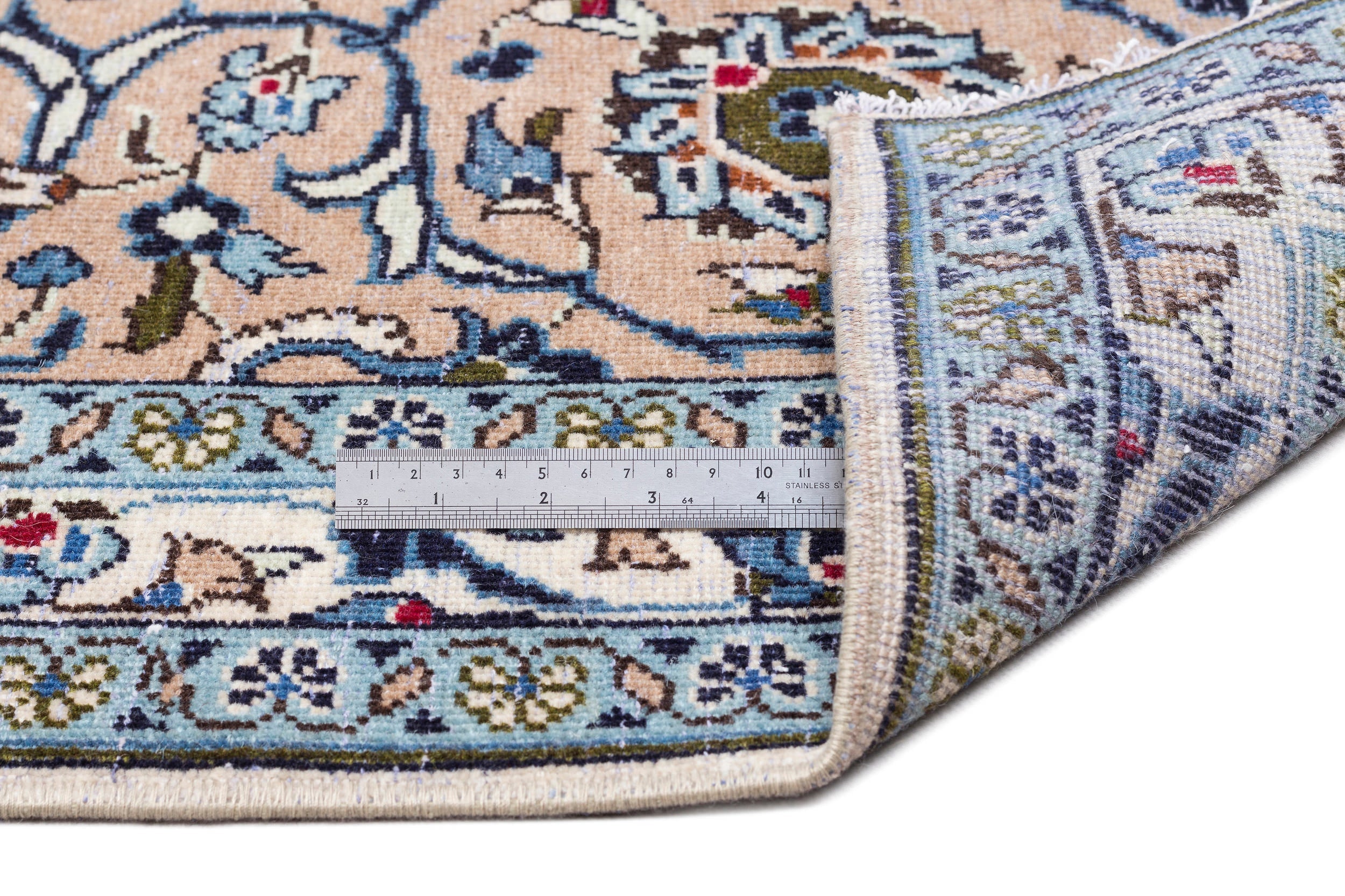 Epir Beige Vintage Wool Handmade Area Rug 9'8" x 13'2"
